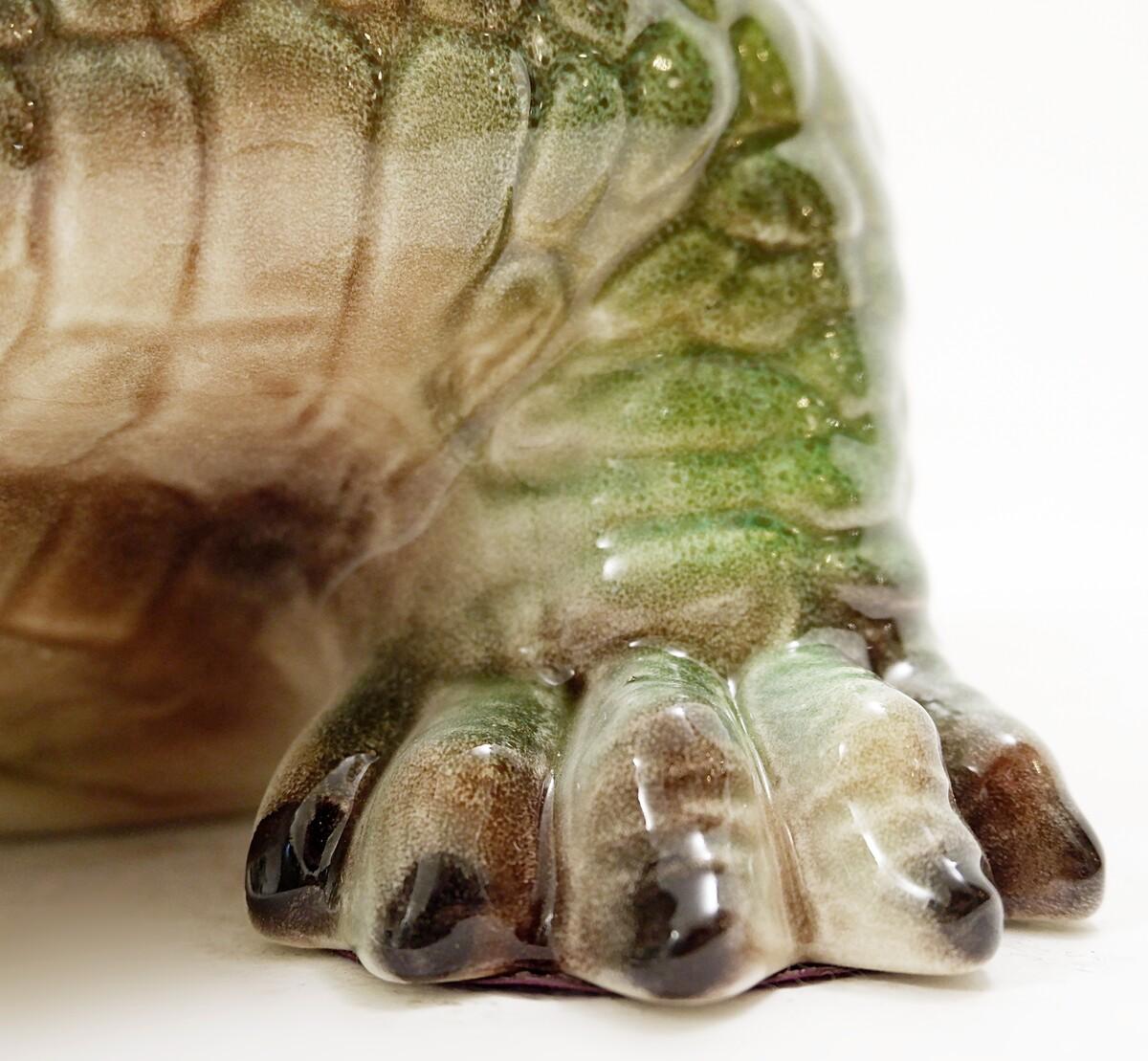 Italian Ceramic Crocodile Sculpture, a Pair Available In Good Condition In Brussels , BE