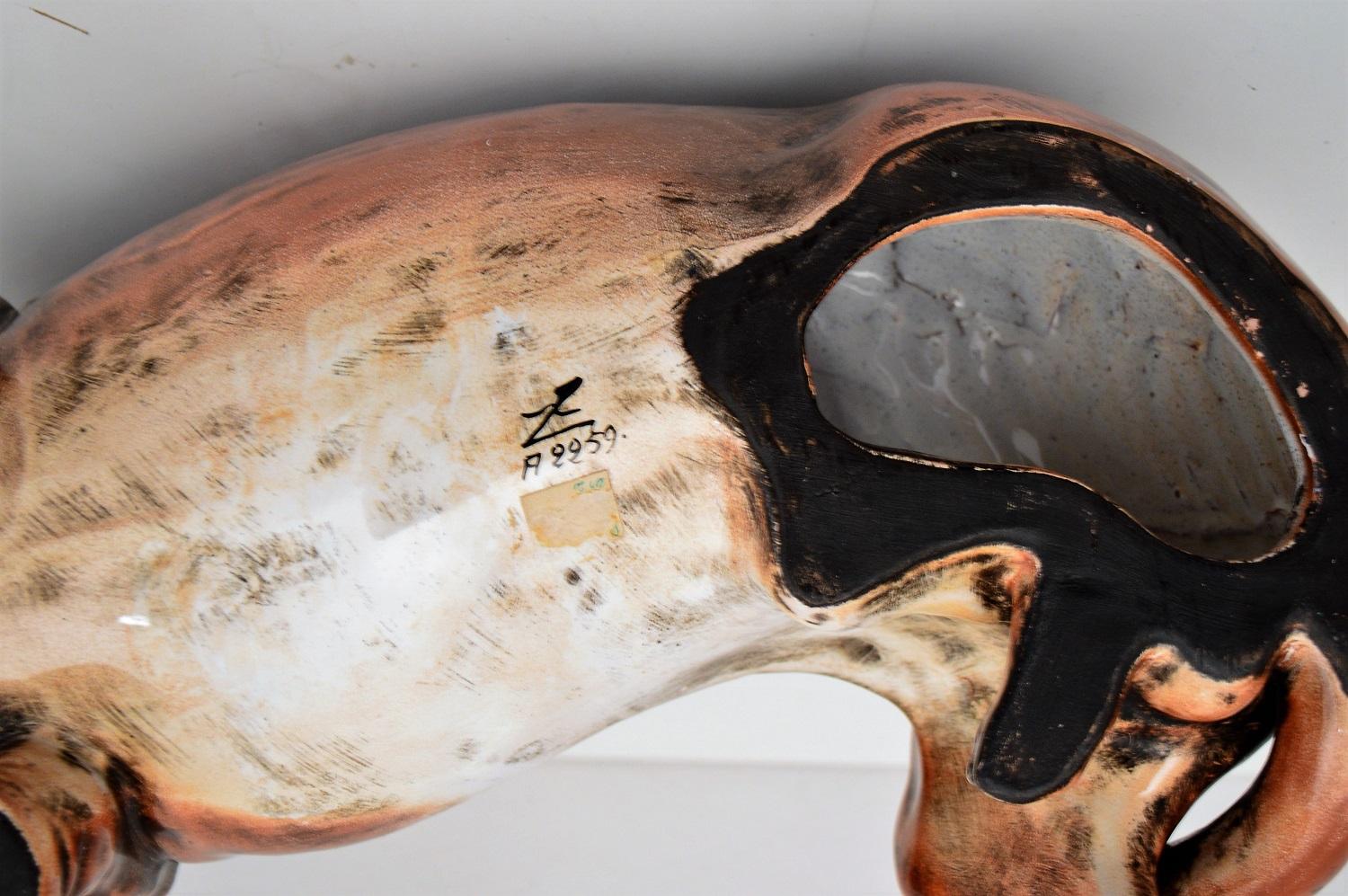 Italienischer Dackelhund aus Keramik von Ugo Zaccagnini in Lebensgröße:: 1960er Jahre 5