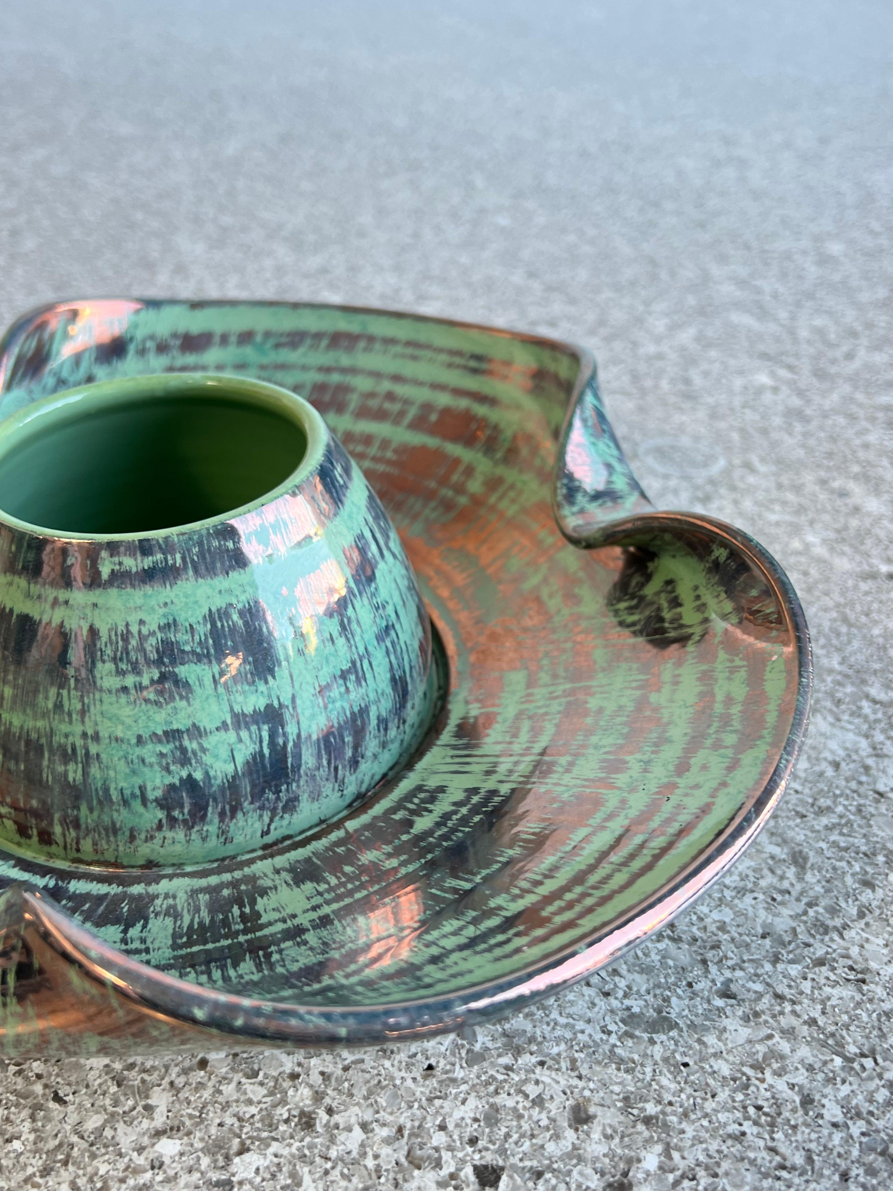 Mid-20th Century Italian Ceramic Decorative Bowl For Sale