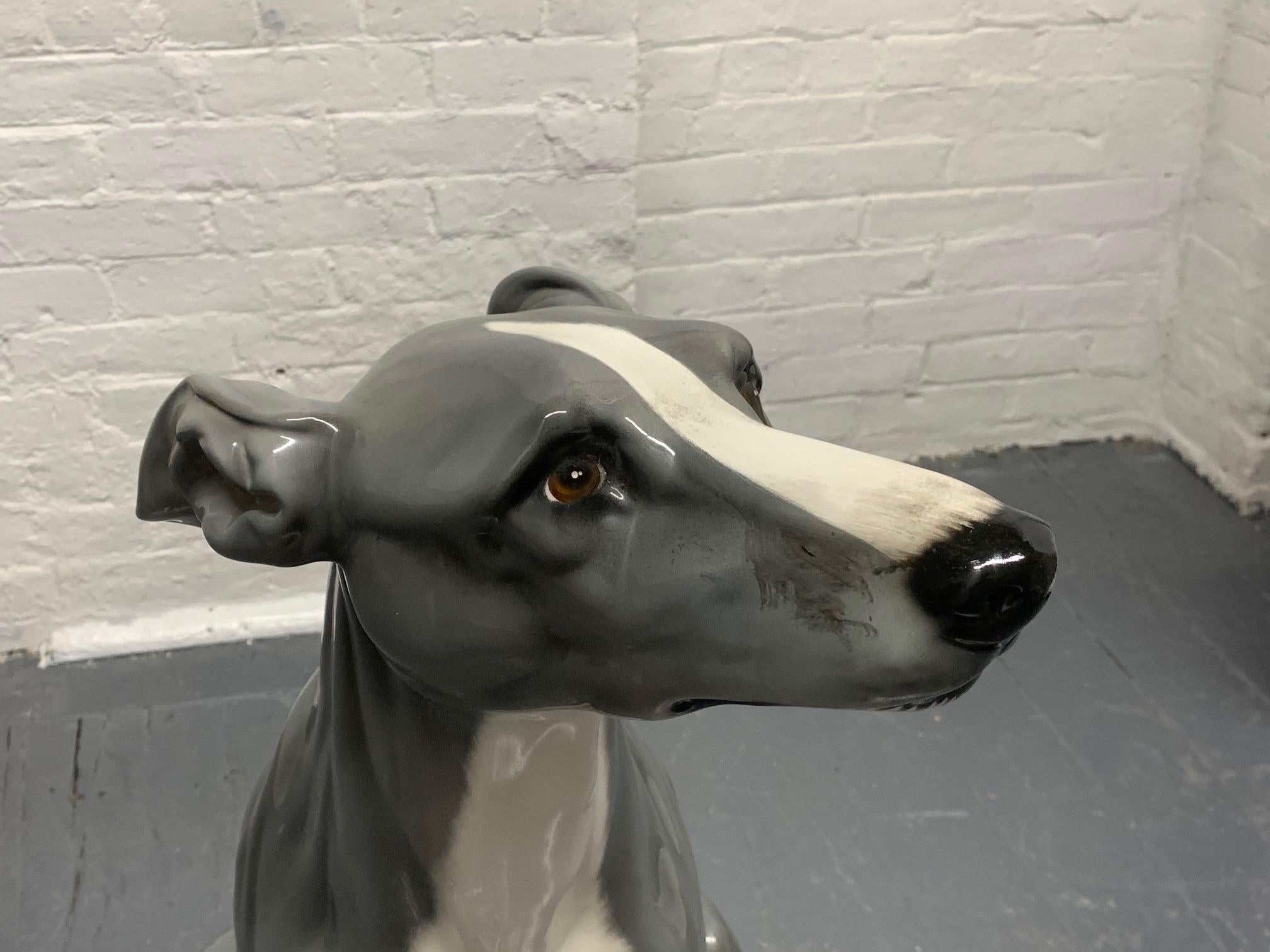 Mid-Century Modern Italian Ceramic Dog Sculpture