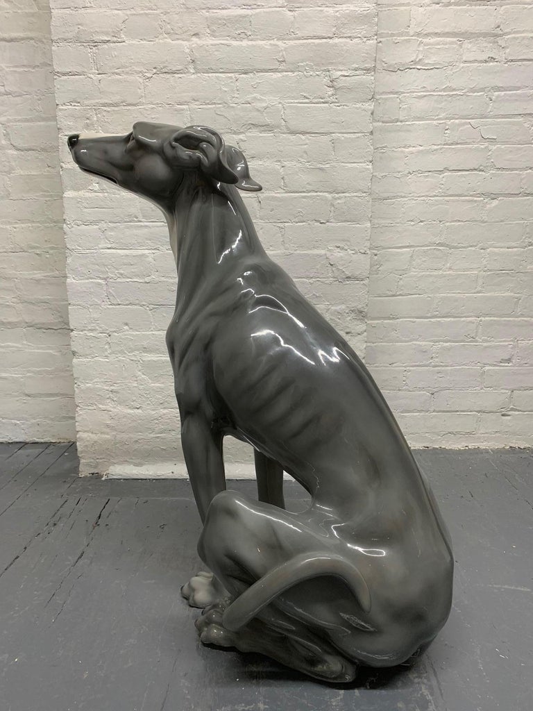 Italian Ceramic Dog Sculpture at 1stDibs