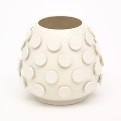 Italian Ceramic Dotted Pair of Vases