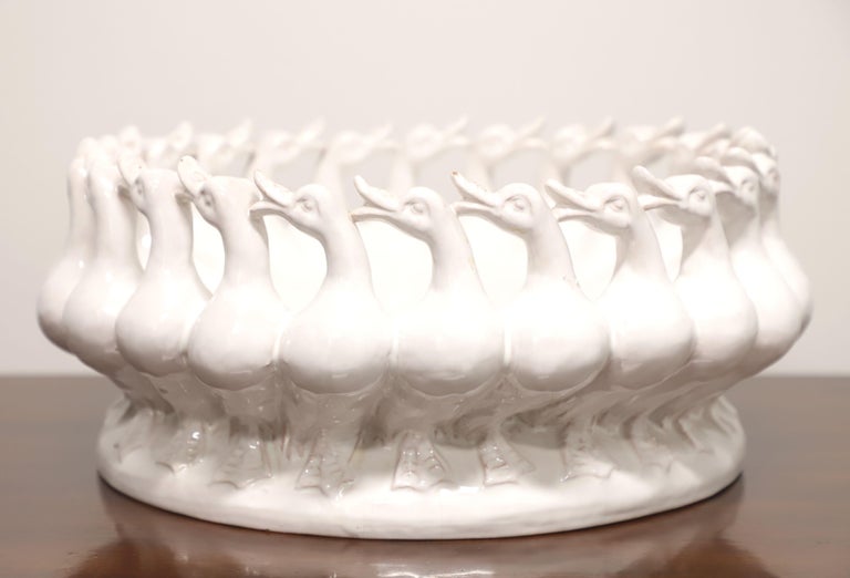 Italian Ceramic "Ducks in a Row" Serving Bowl at 1stDibs
