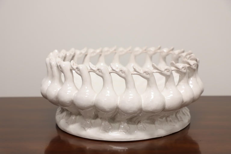 Italian Ceramic "Ducks in a Row" Serving Bowl at 1stDibs