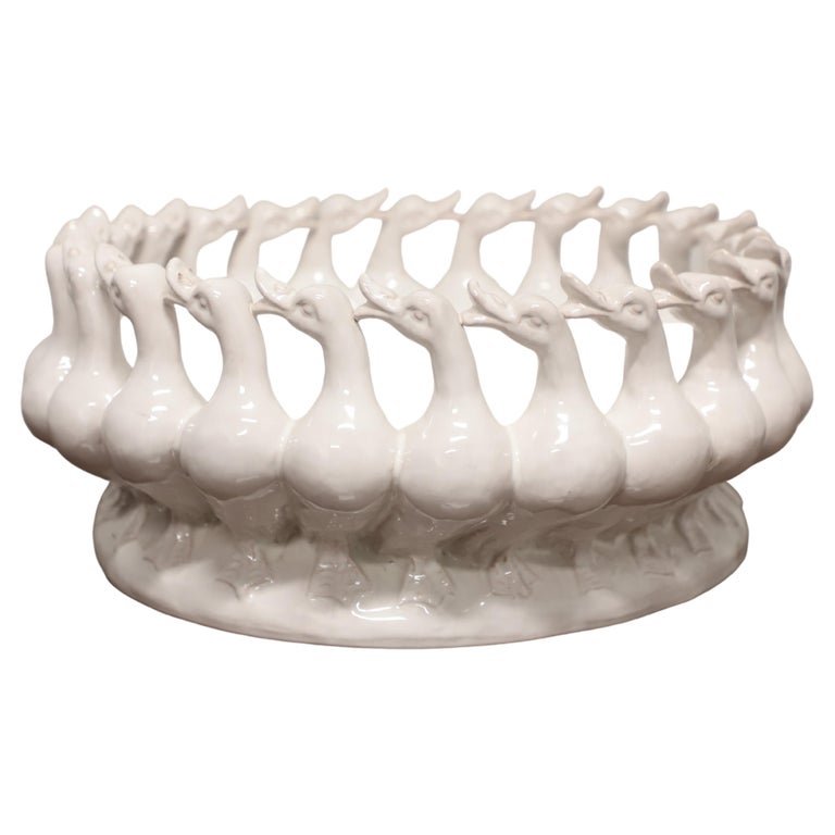Italian Ceramic "Ducks in a Row" Serving Bowl at 1stDibs
