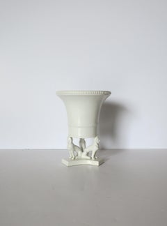 Italian Urn Vase Planter with Dogs Egyptian Revival Style