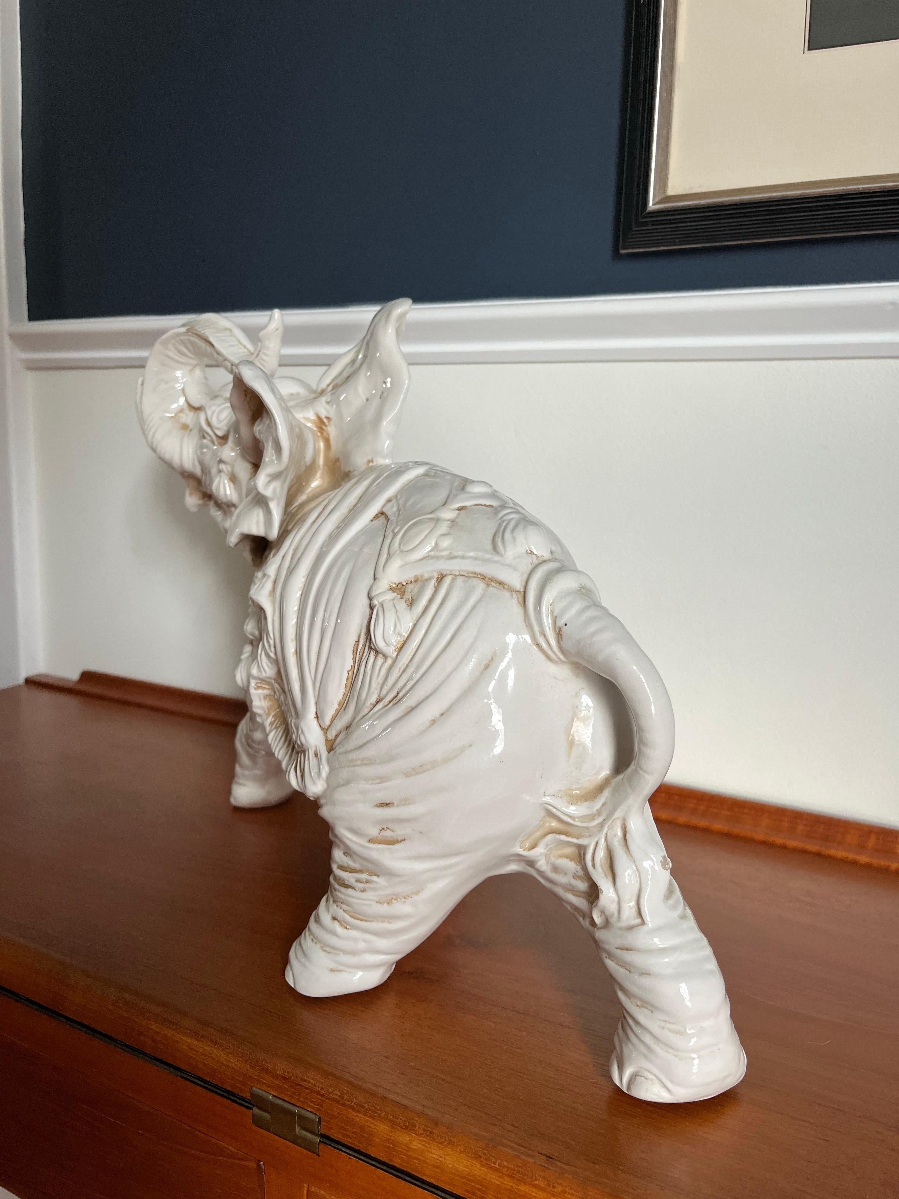 Italian Ceramic Elephant in vendita 7
