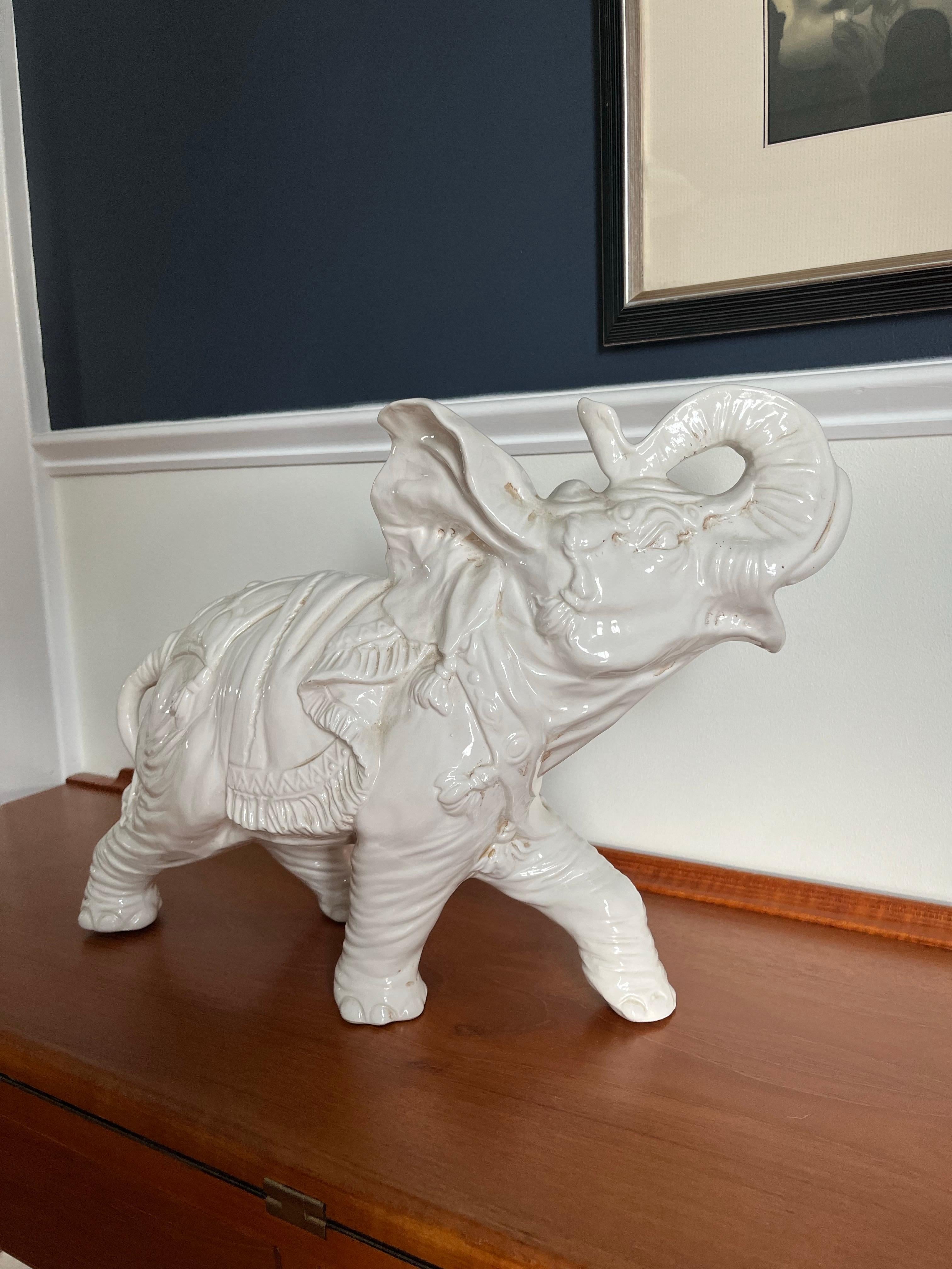Italian Ceramic Elephant in vendita 9