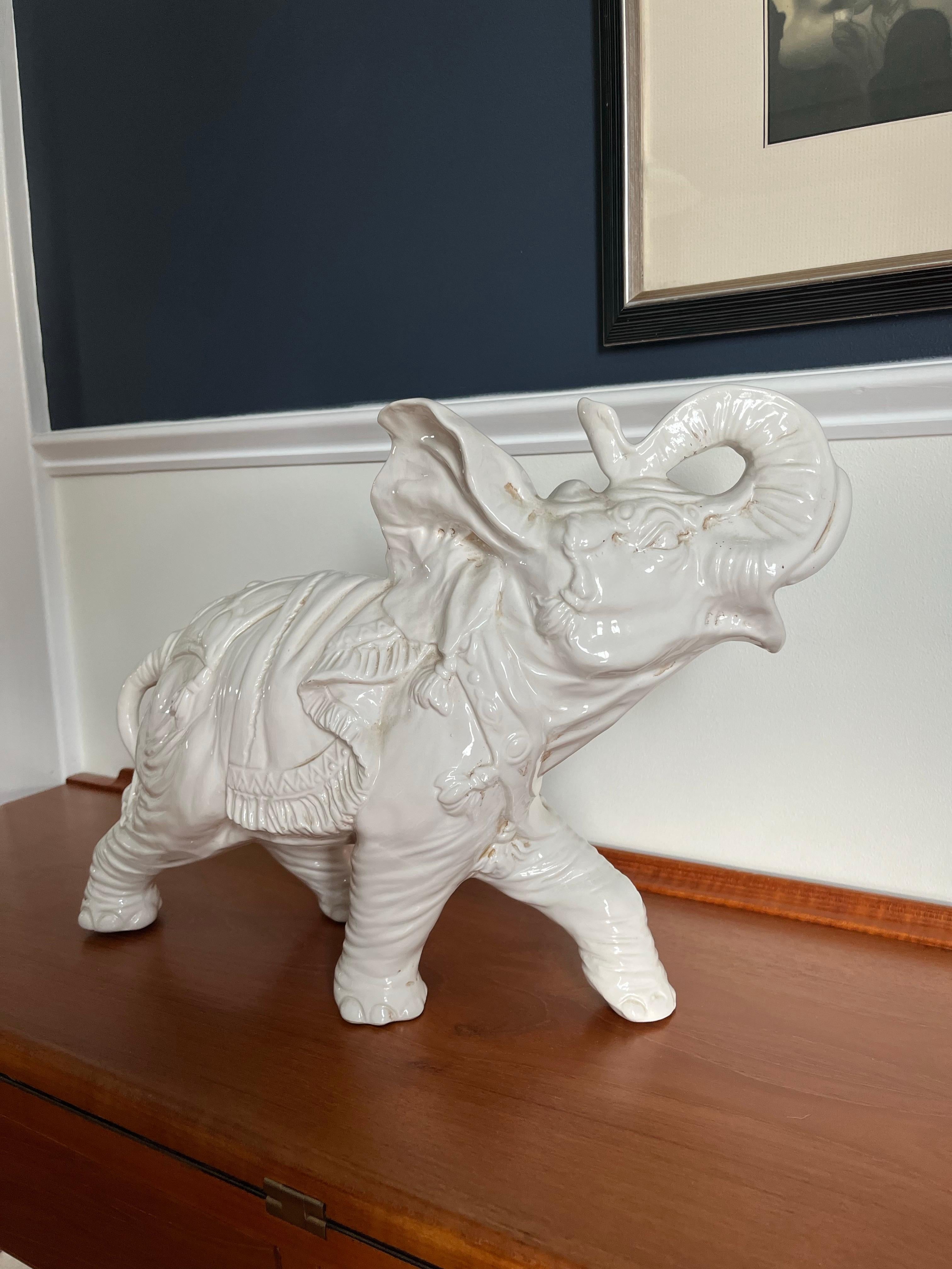 Ceramica Italian Ceramic Elephant in vendita