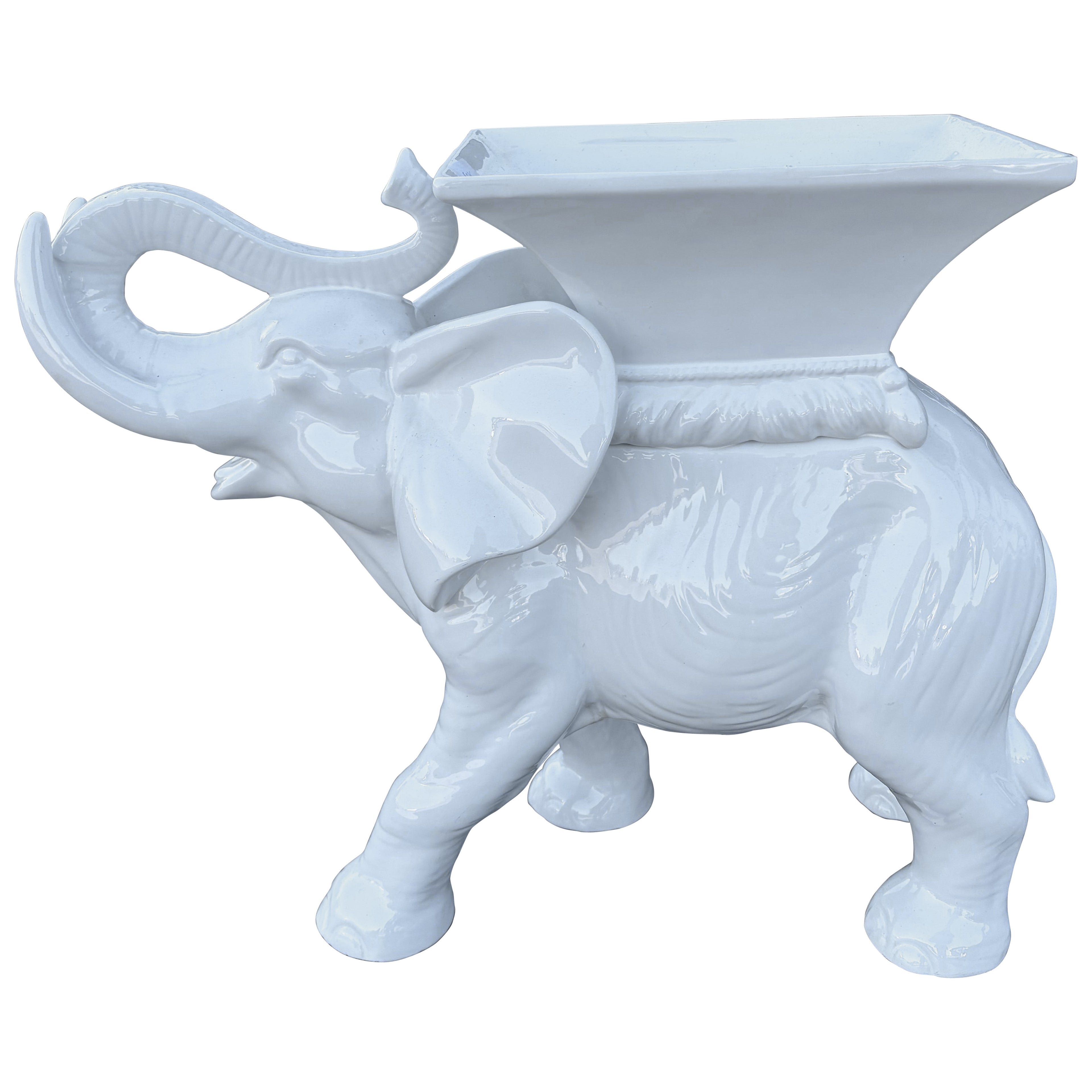 Elefante in ceramica smaltata italiana