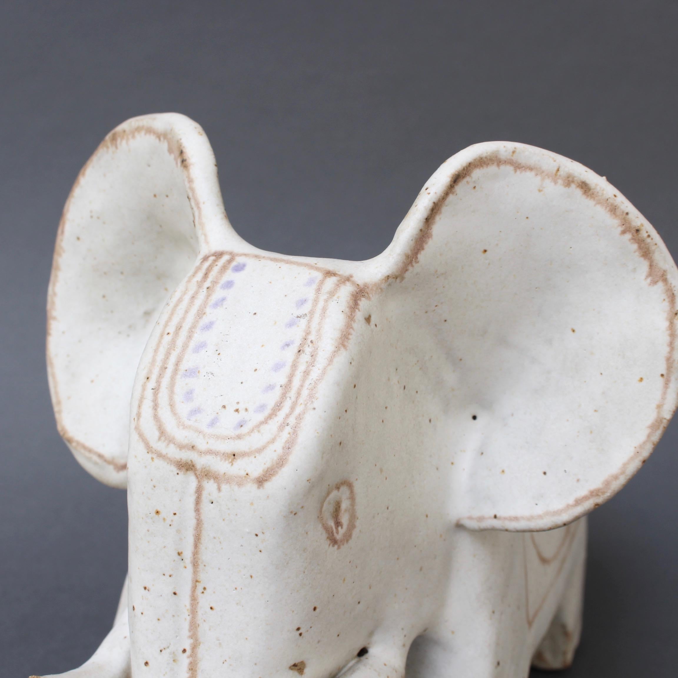 Italian Ceramic Elephant Sculpture by Bruno Gambone, circa 1970s For Sale 6