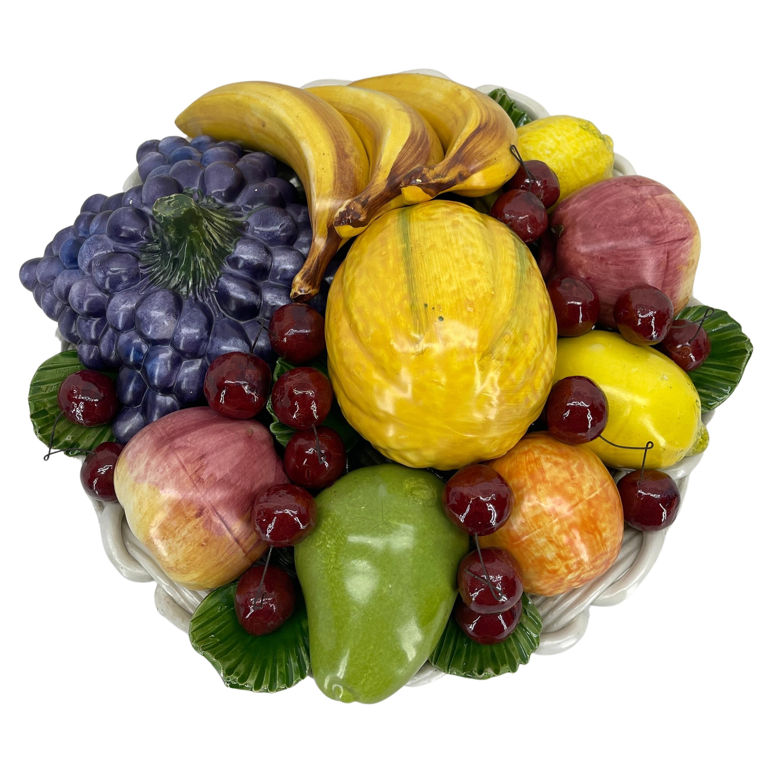 italian ceramic fruit centerpiece