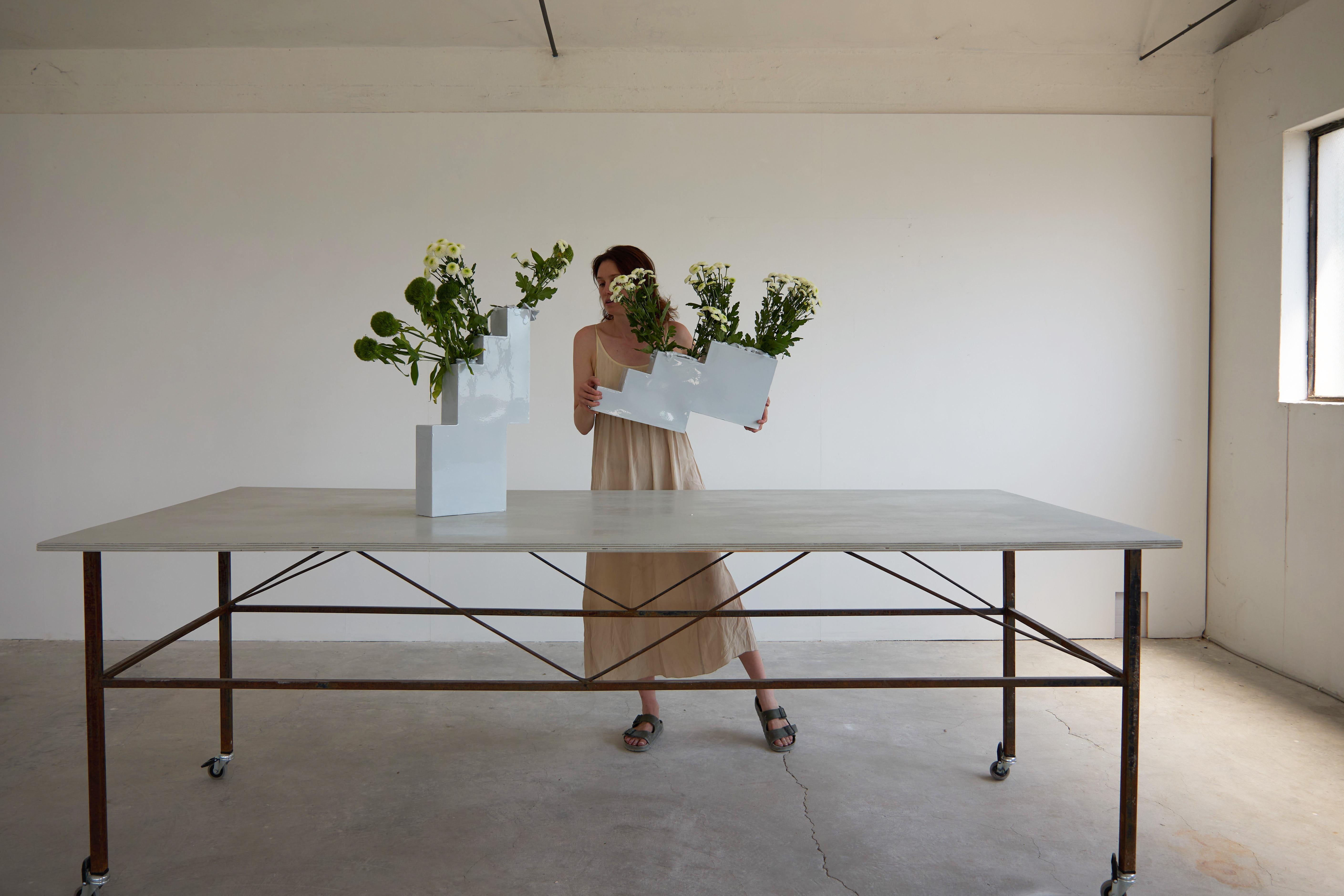 Fait main Vase géométrique italien de l'artiste Jenna Basso Pietrobon en vente