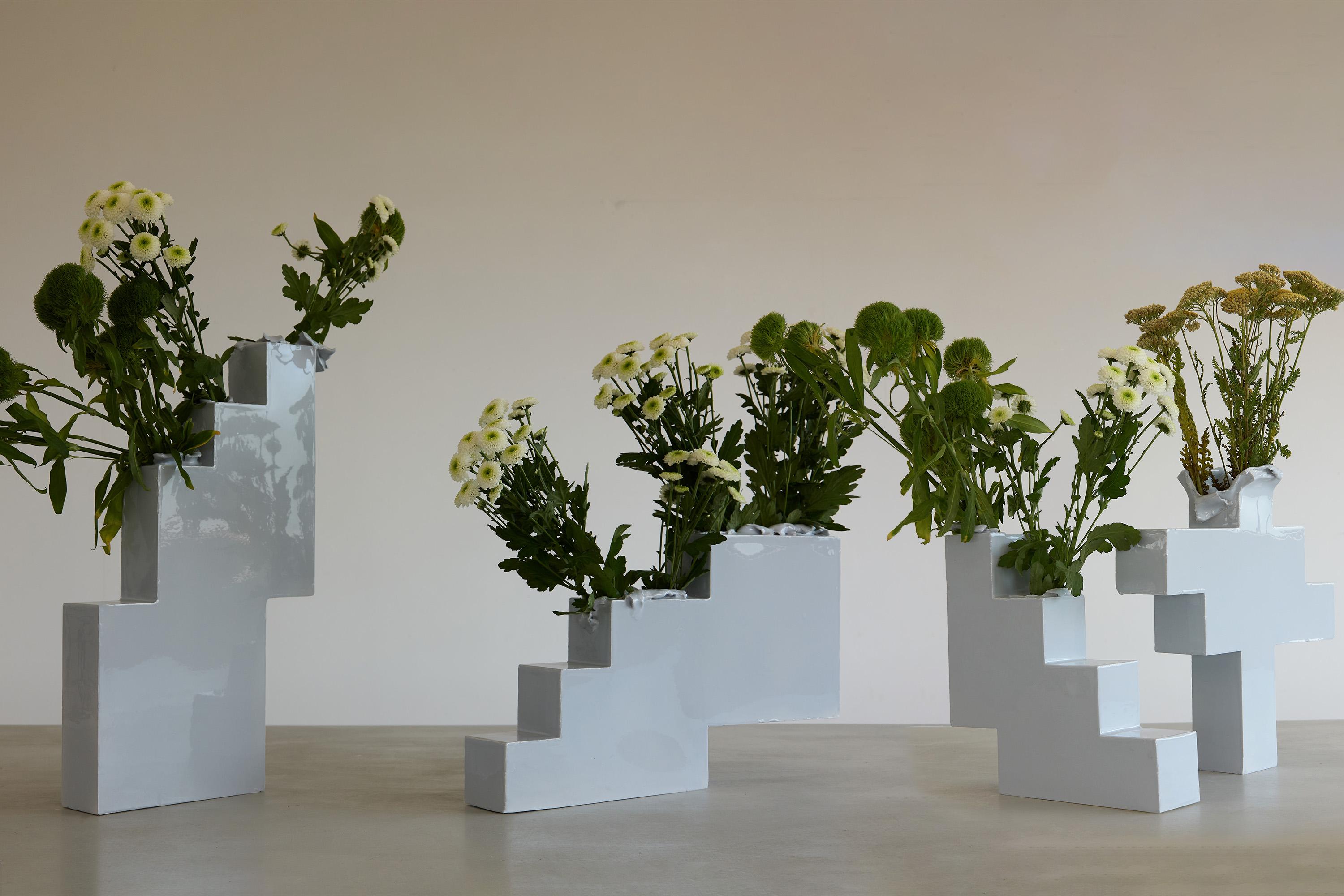 Céramique Vase géométrique italien de l'artiste Jenna Basso Pietrobon en vente
