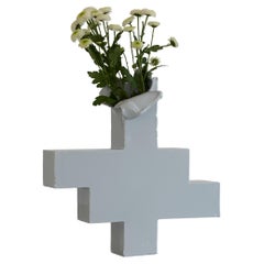Italian ceramic geometric vase by artist Jenna Basso Pietrobon