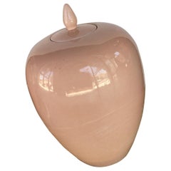Italian Ceramic Ginger Jar in Blush Pink