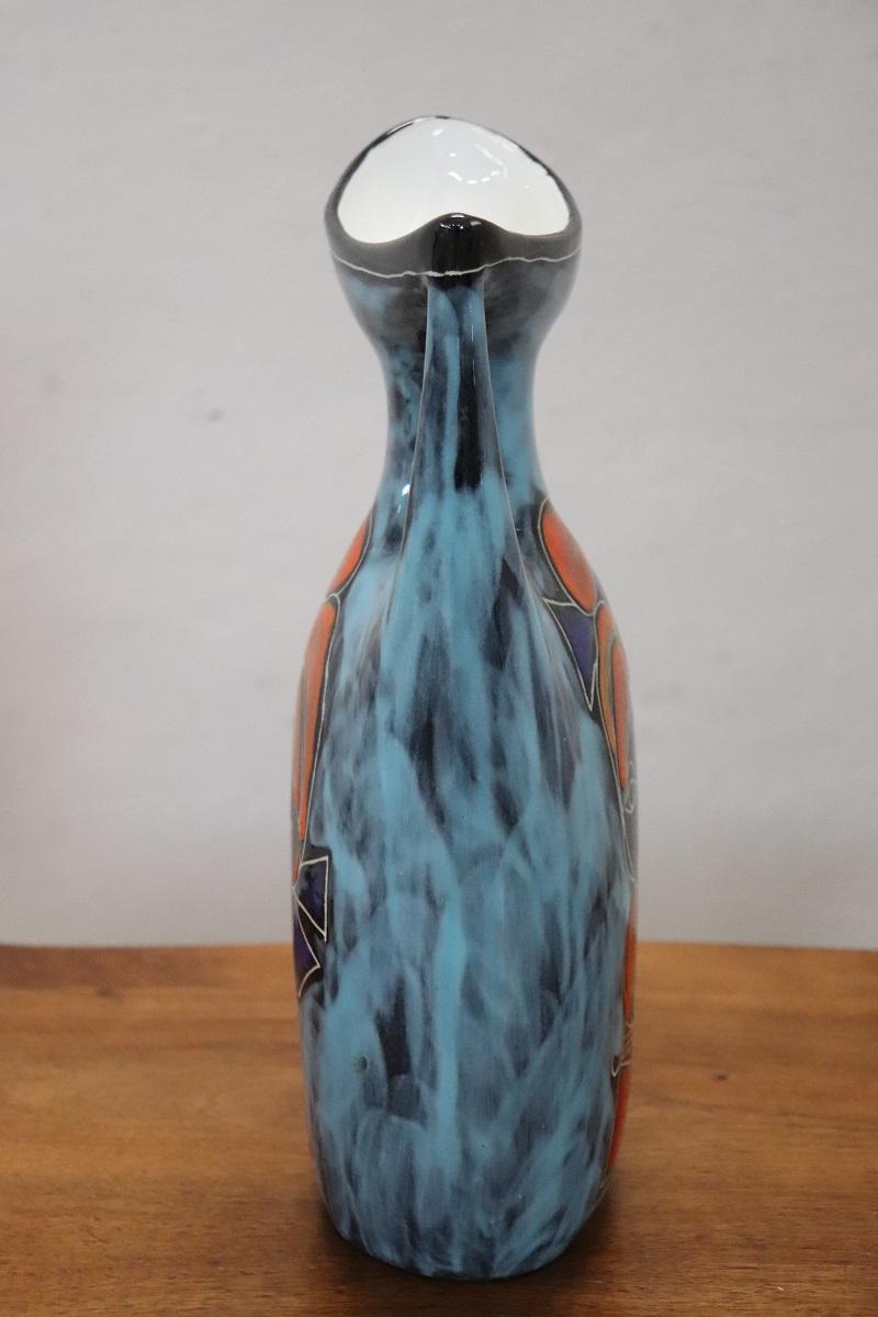 Italian Ceramic Girls Faces Vase, 1960s In Good Condition For Sale In Casale Monferrato, IT