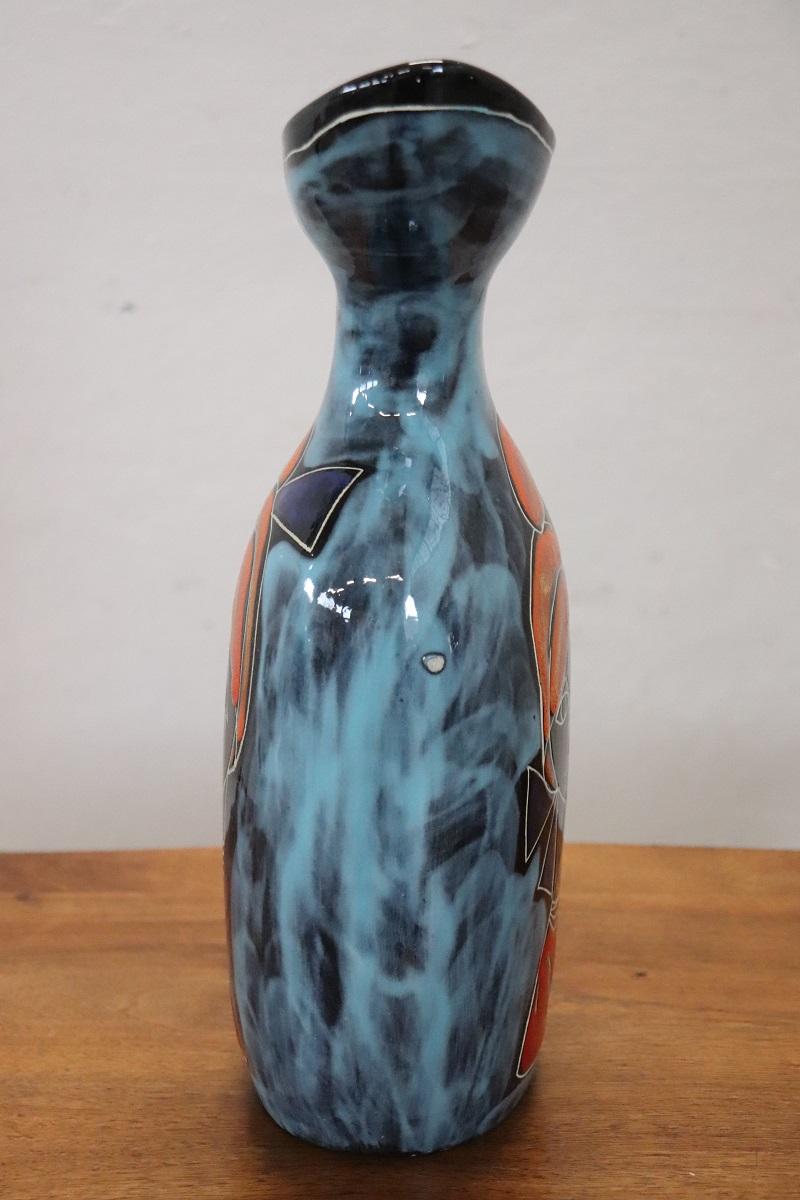 Italian Ceramic Girls Faces Vase, 1960s For Sale 1