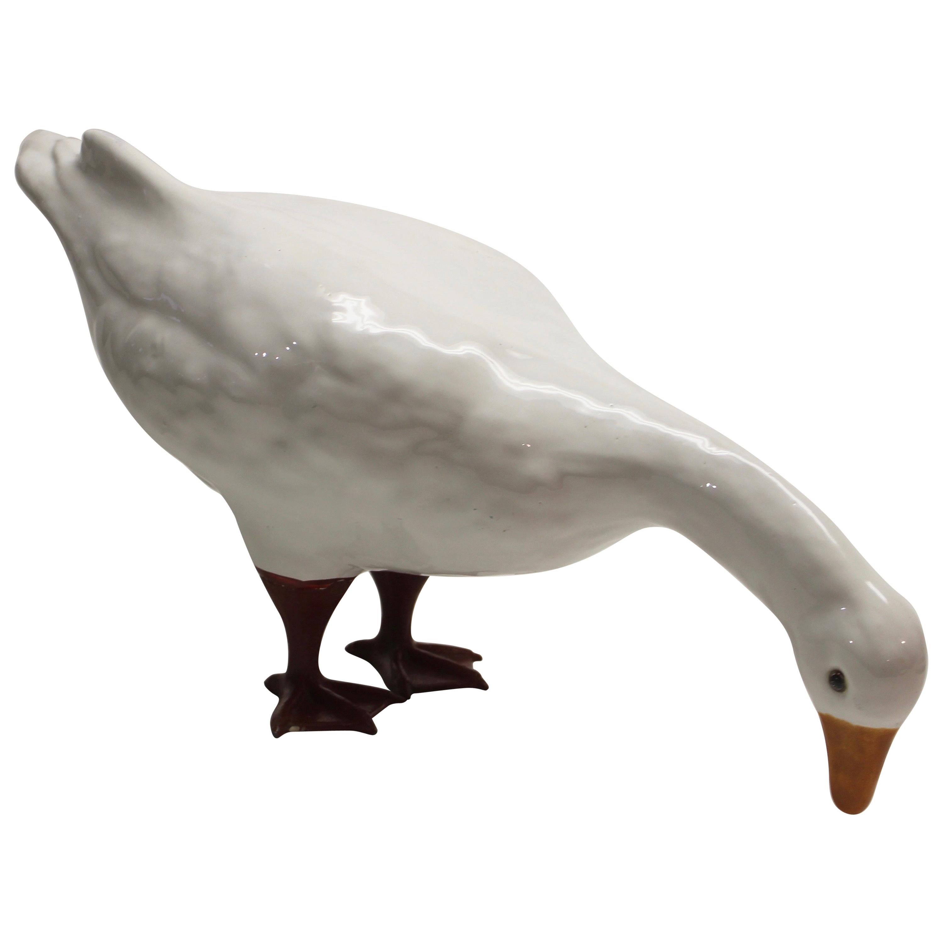 Italian Ceramic Goose For Sale