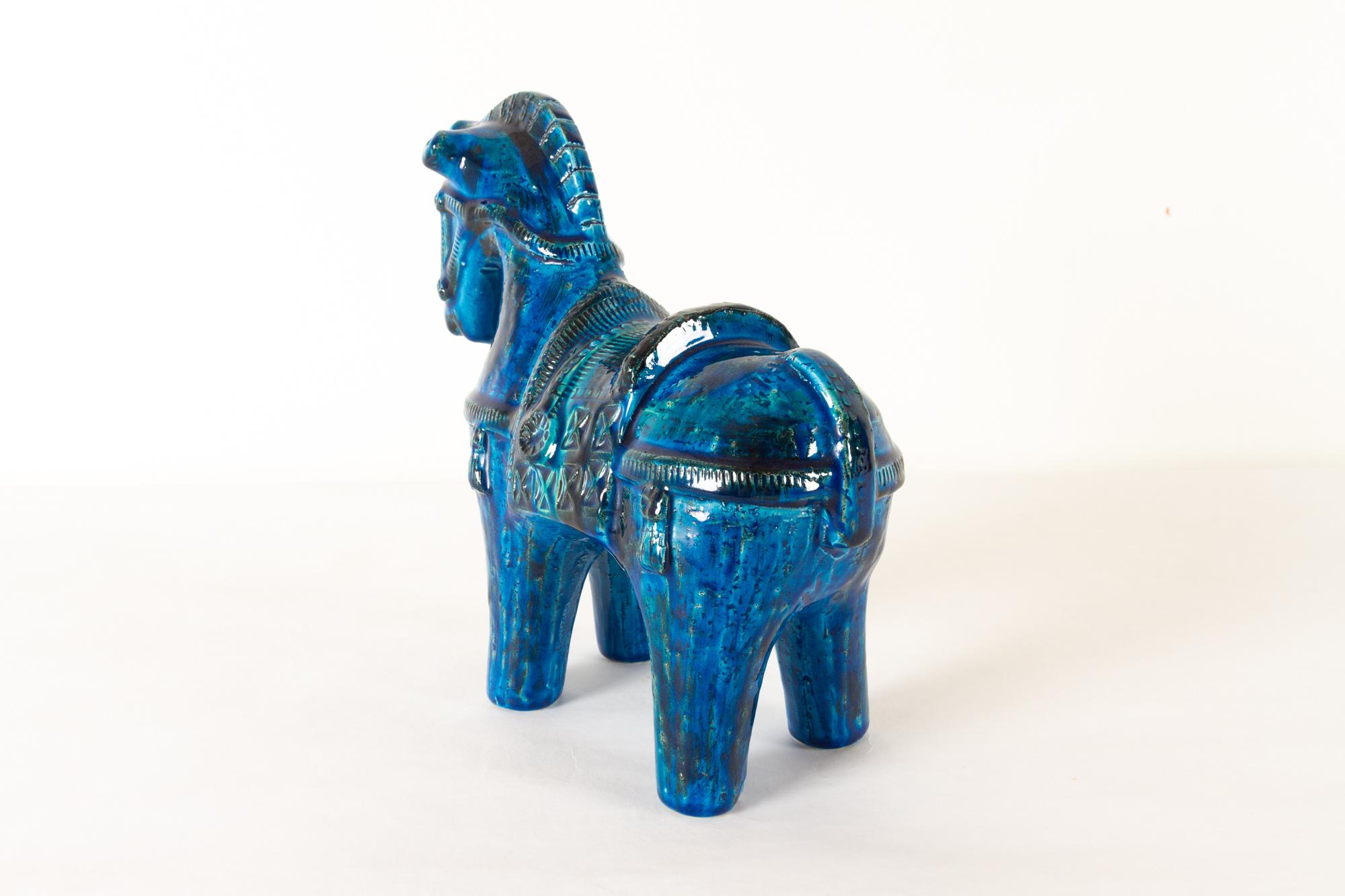 Mid-Century Modern Italian Ceramic Horse Figurine by Aldo Londi for Bitossi, 1960s