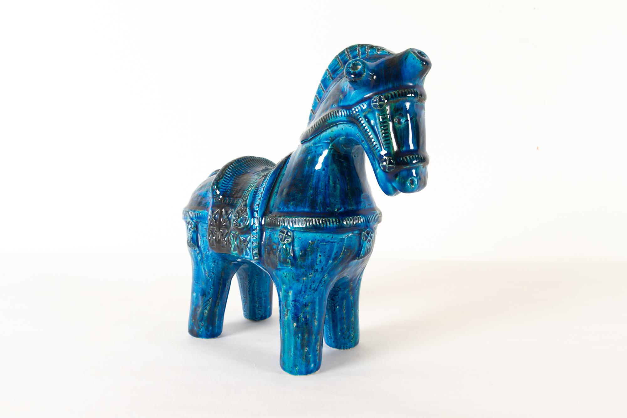 Italian Ceramic Horse Figurine by Aldo Londi for Bitossi, 1960s 1