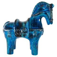 Vintage Italian Ceramic Horse Figurine by Aldo Londi for Bitossi, 1960s