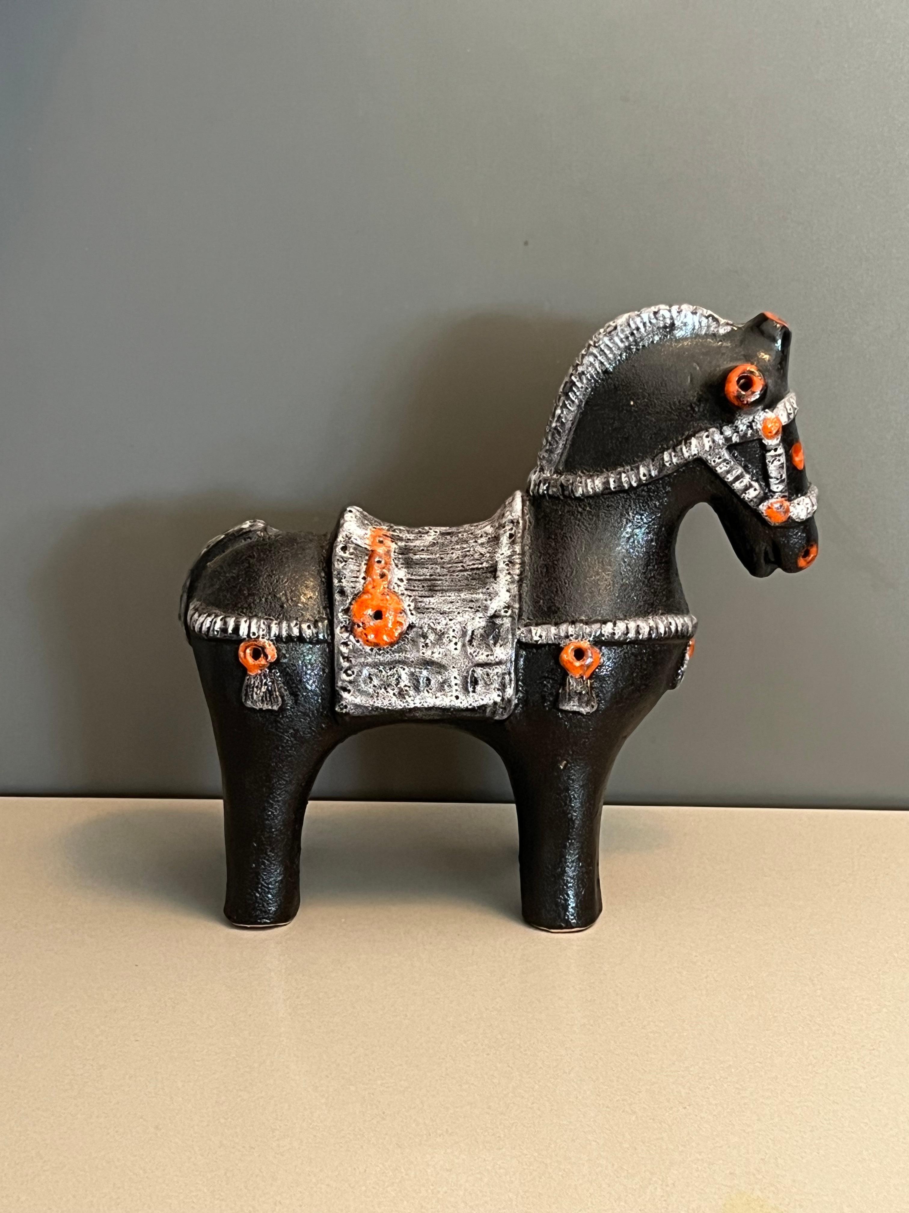 Italiano. Scultura di cavallo in ceramica di Aldo Londi per Bitossi in vendita 1
