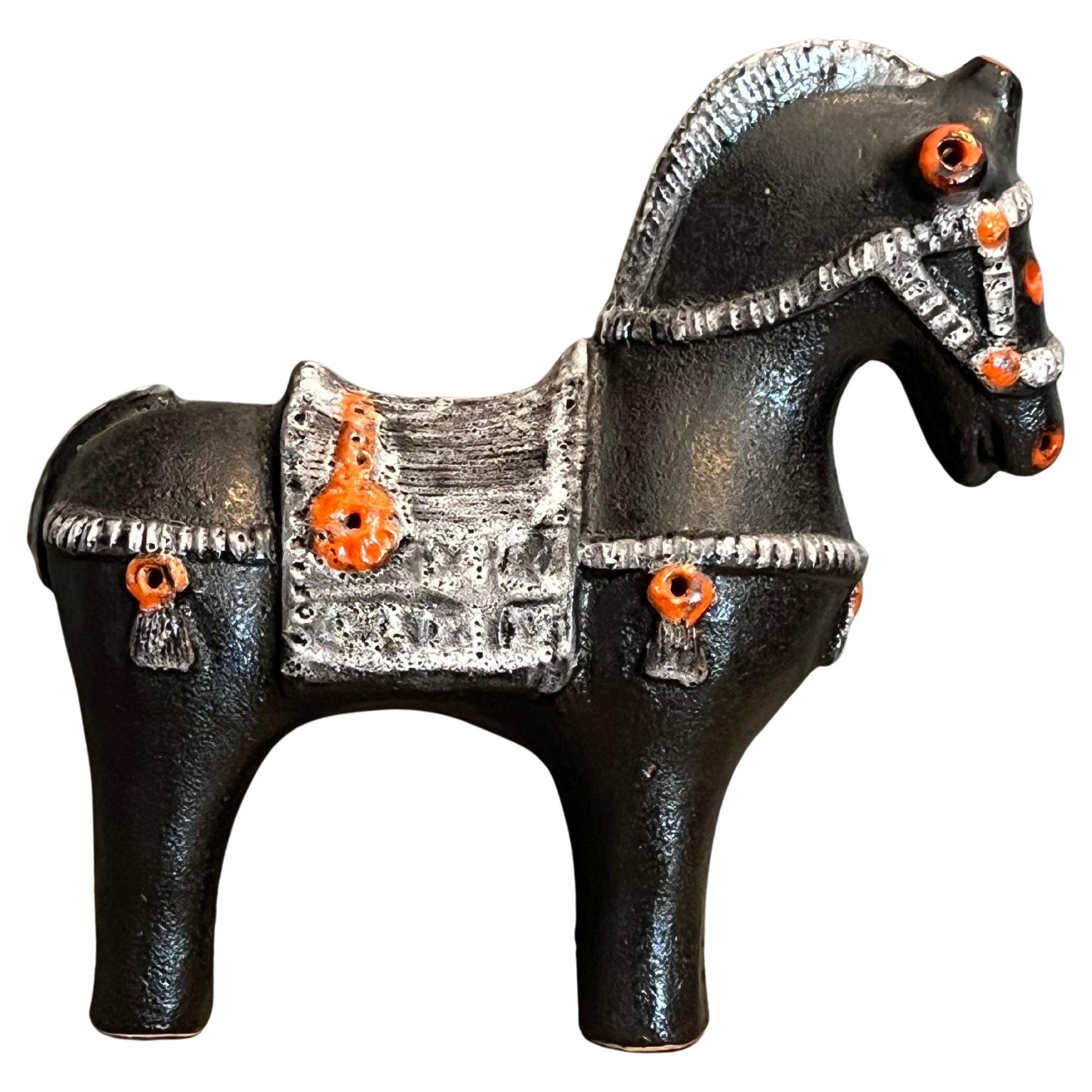 Italiano. Scultura di cavallo in ceramica di Aldo Londi per Bitossi