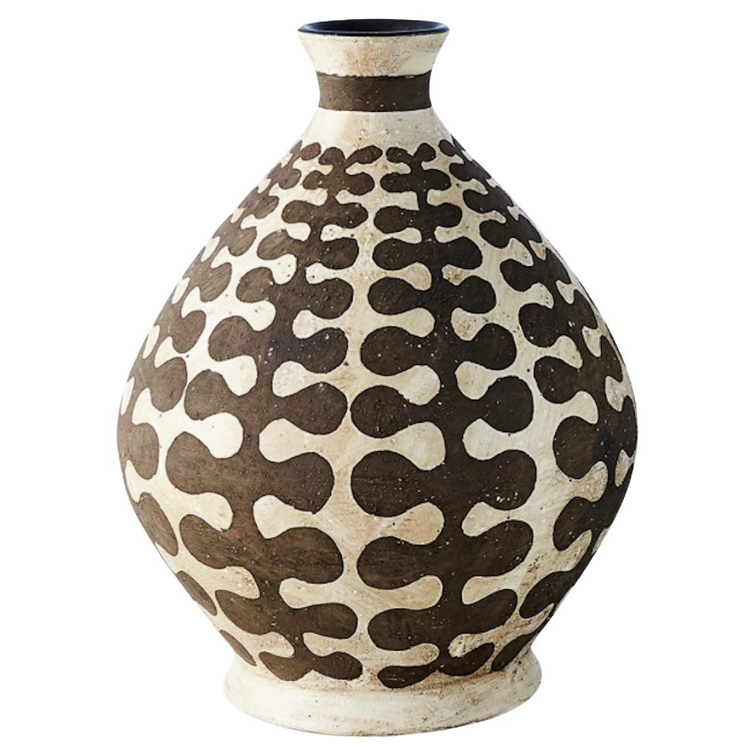 Italian Ceramic Interlock Vase For Sale