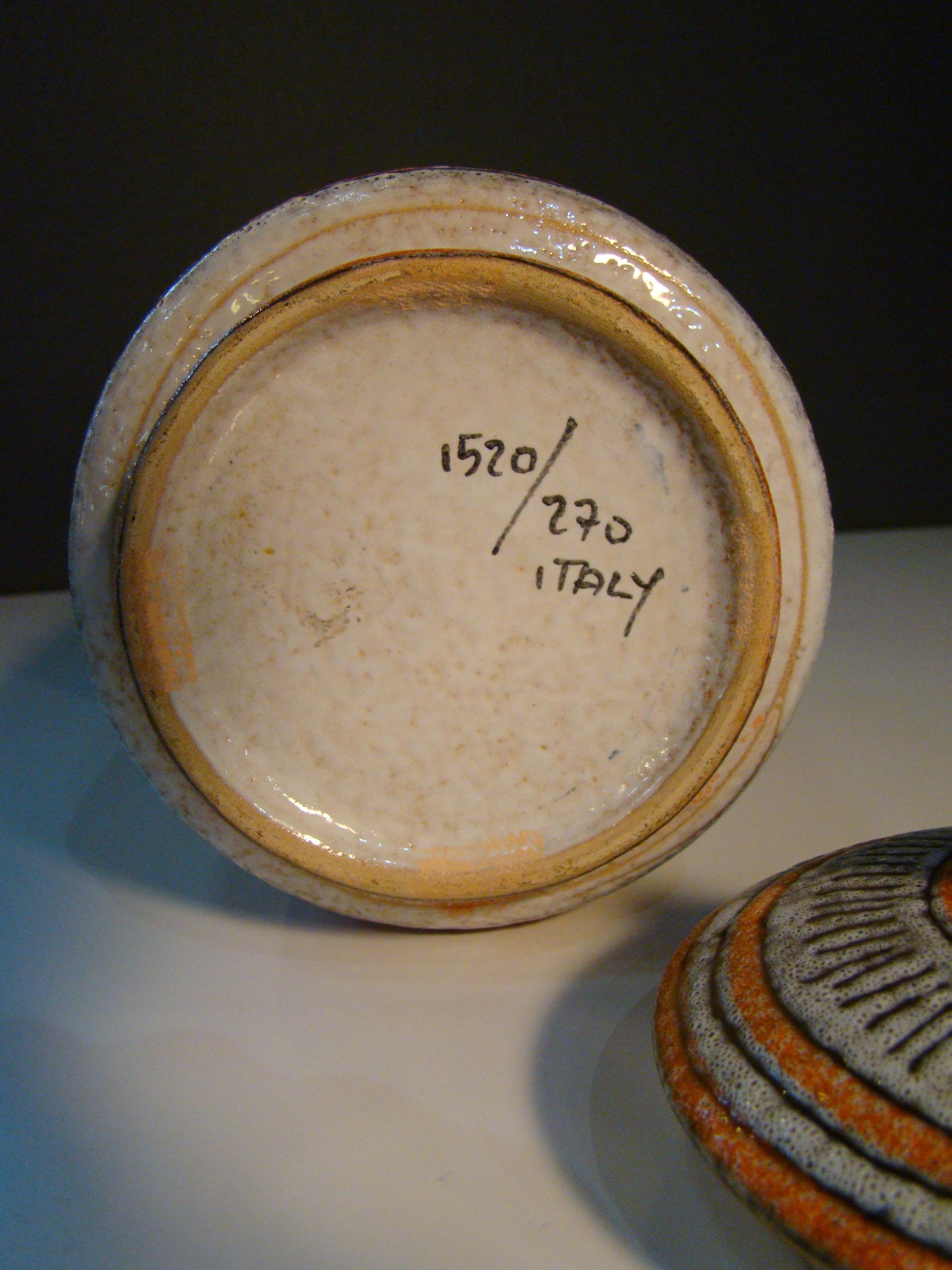American Italian Ceramic Jar with Lid 'Unsigned' Believed to be Guido Gambone