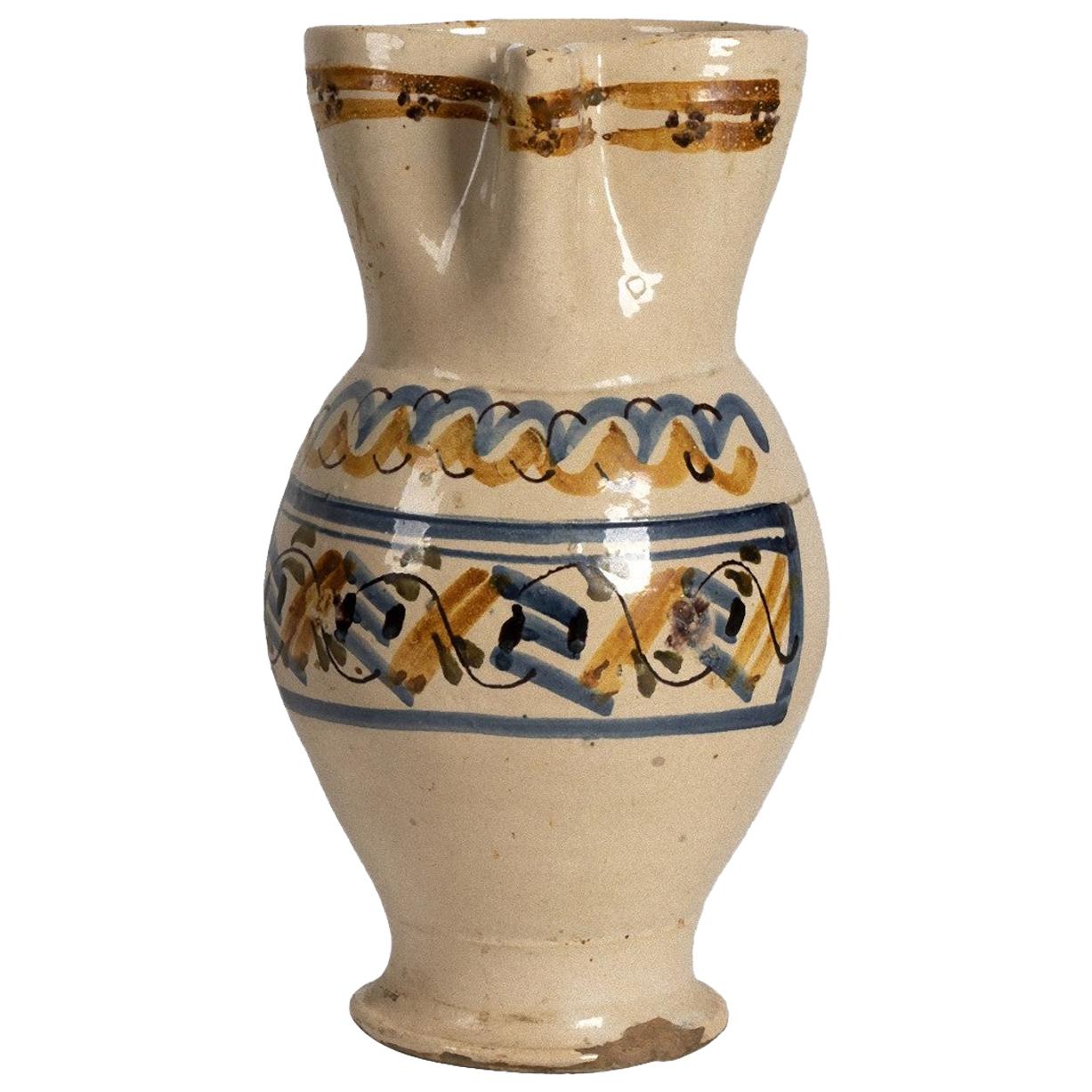 Italian Ceramic Jug, Made in Italy, Late 19th Century