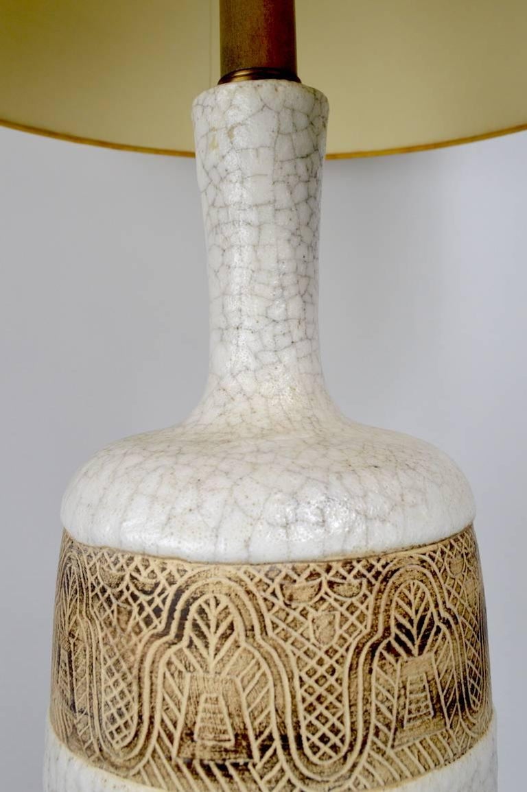 Italian Ceramic Lamp after Ugo Zaccagnini For Sale at 1stDibs