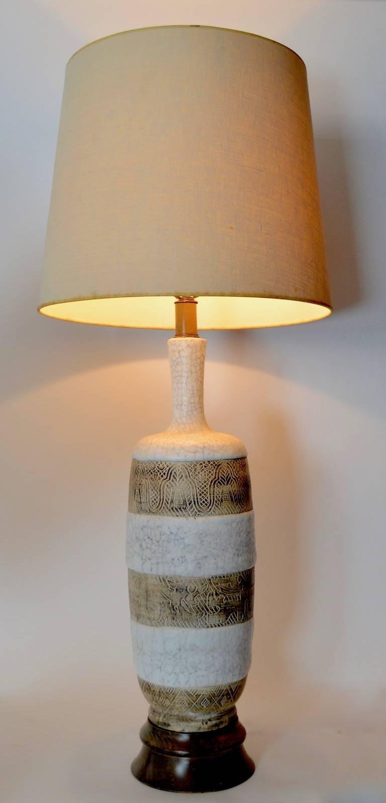 Italian Ceramic Lamp after Ugo Zaccagnini For Sale at 1stDibs