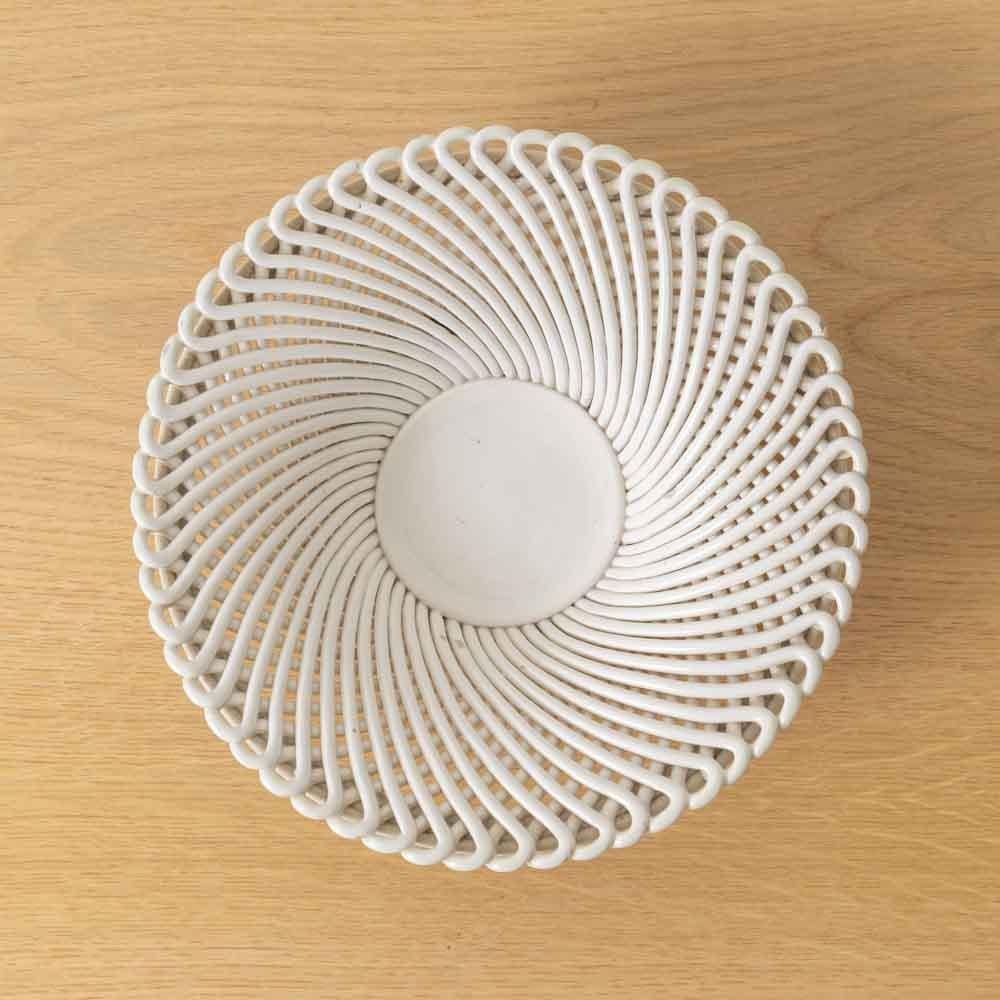 Italienische Keramik-Gitterschale im Angebot 1