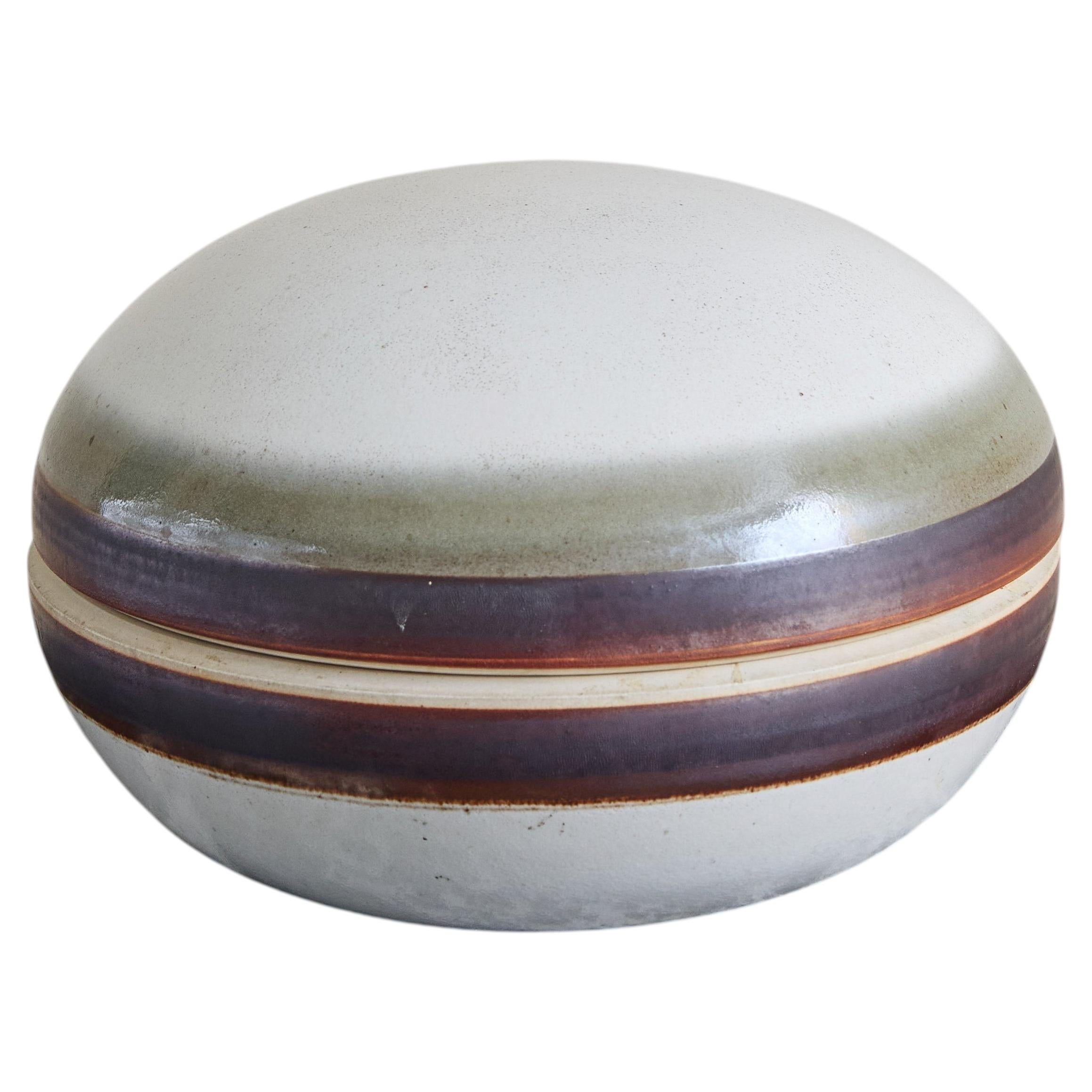 Italian Ceramic Lidded Bowl by Nanni Valentini for Ceramica Arcore, 1970s