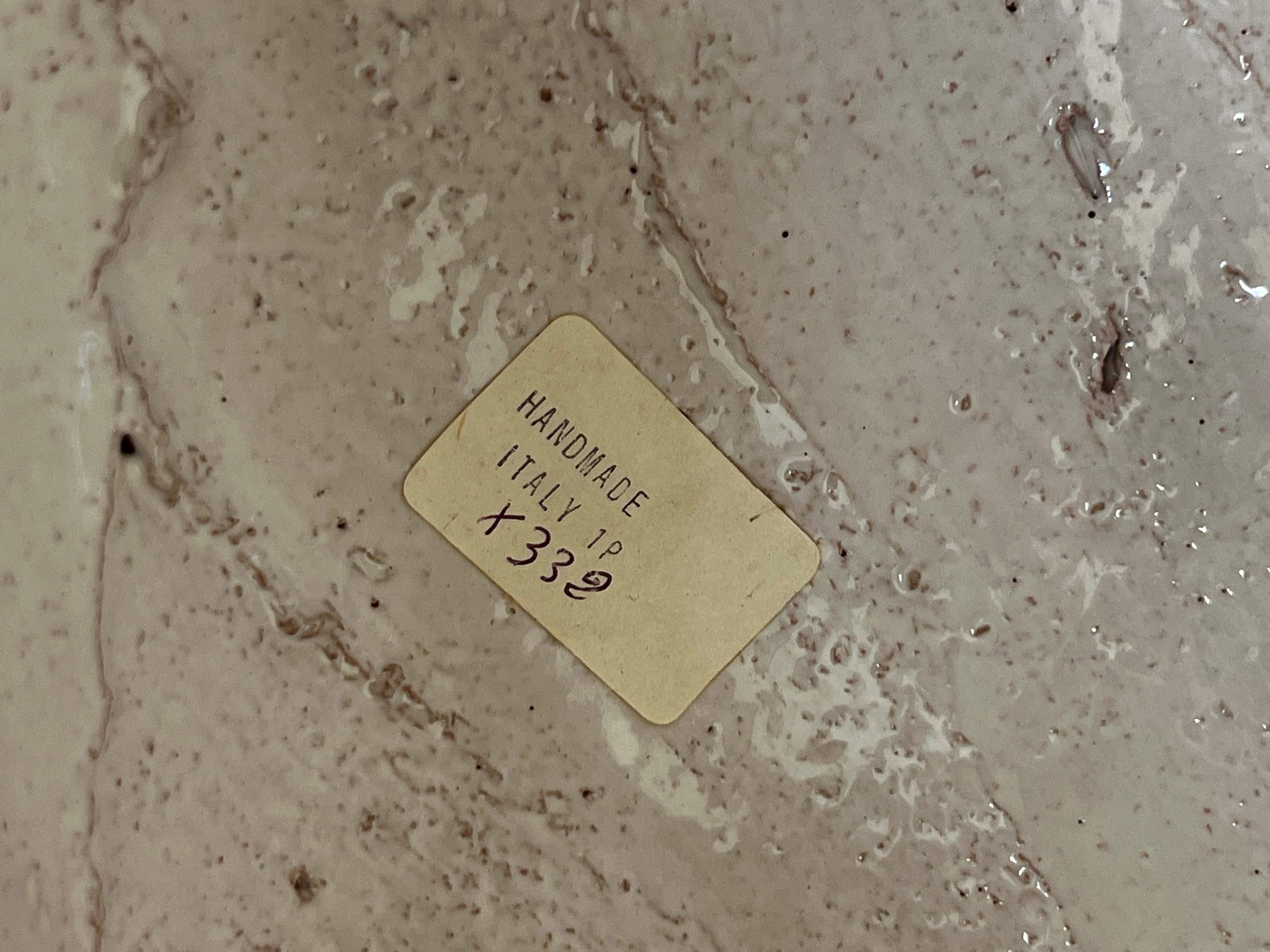 Italienische Löwenskulptur aus Keramik im Angebot 1