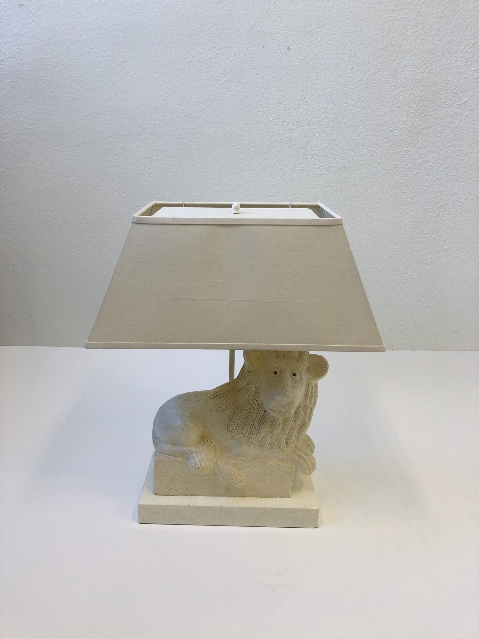 lion lamp vintage