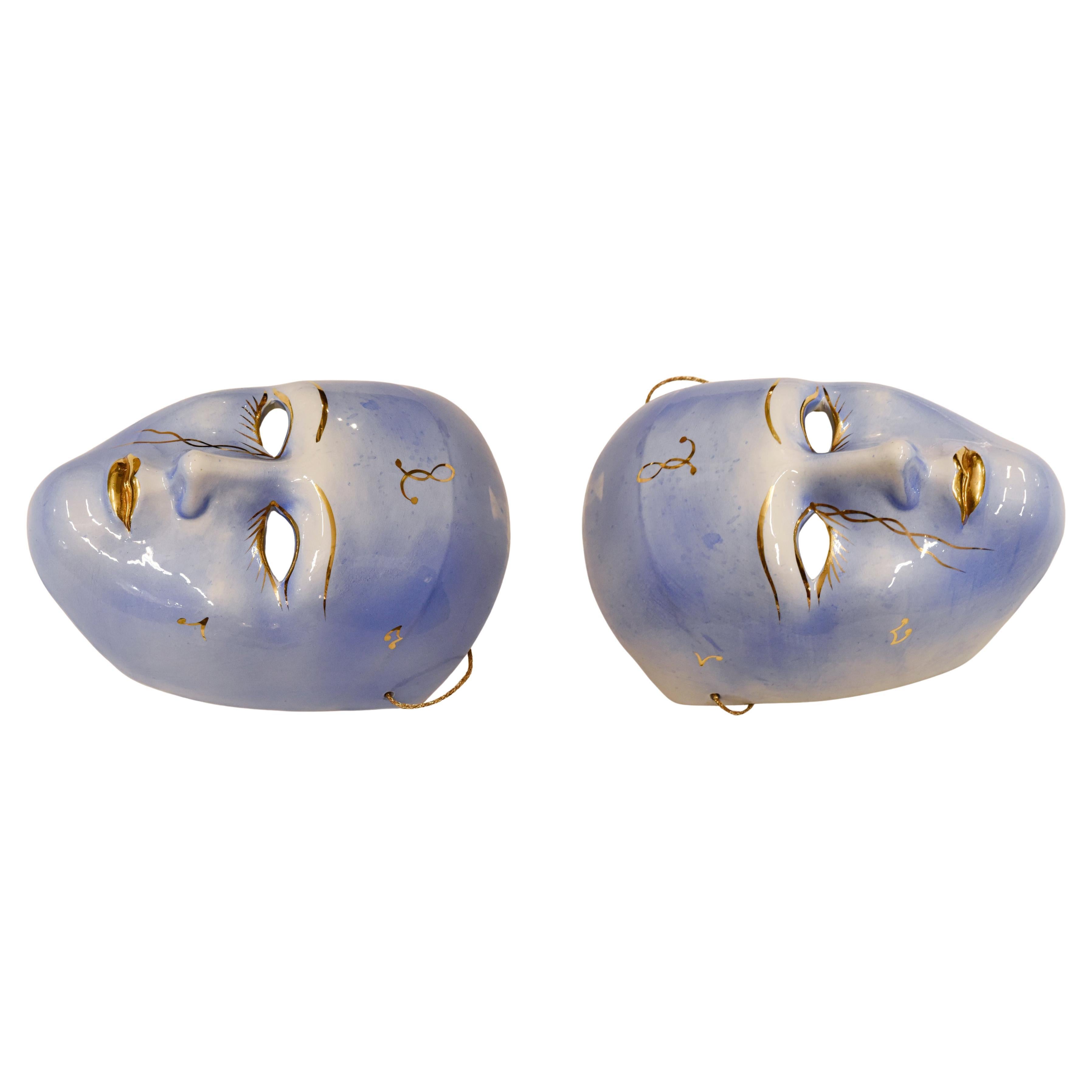 Peint à la main Masques en céramique italienne en vente