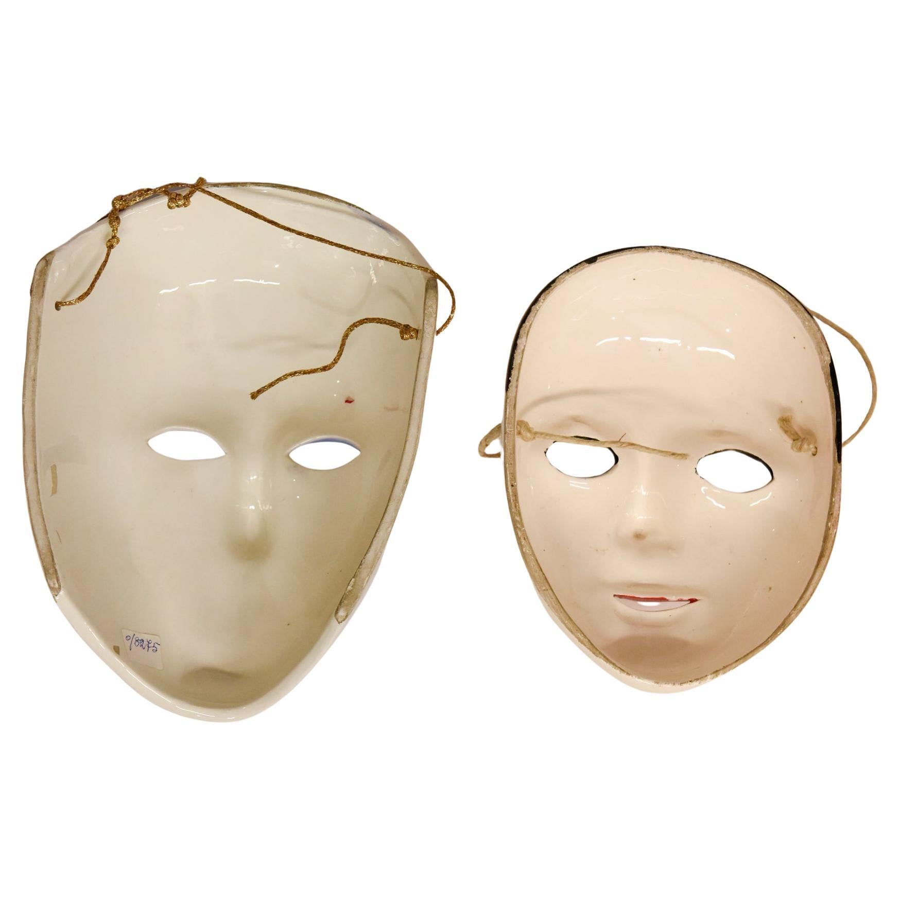 Masques en céramique italienne Excellent état - En vente à Alessandria, Piemonte