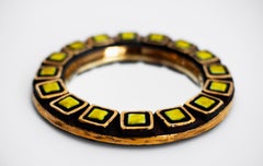 Italian Ceramic Mirror by Francois Lembo