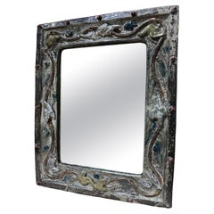 Italian ceramic mirror circa 1950