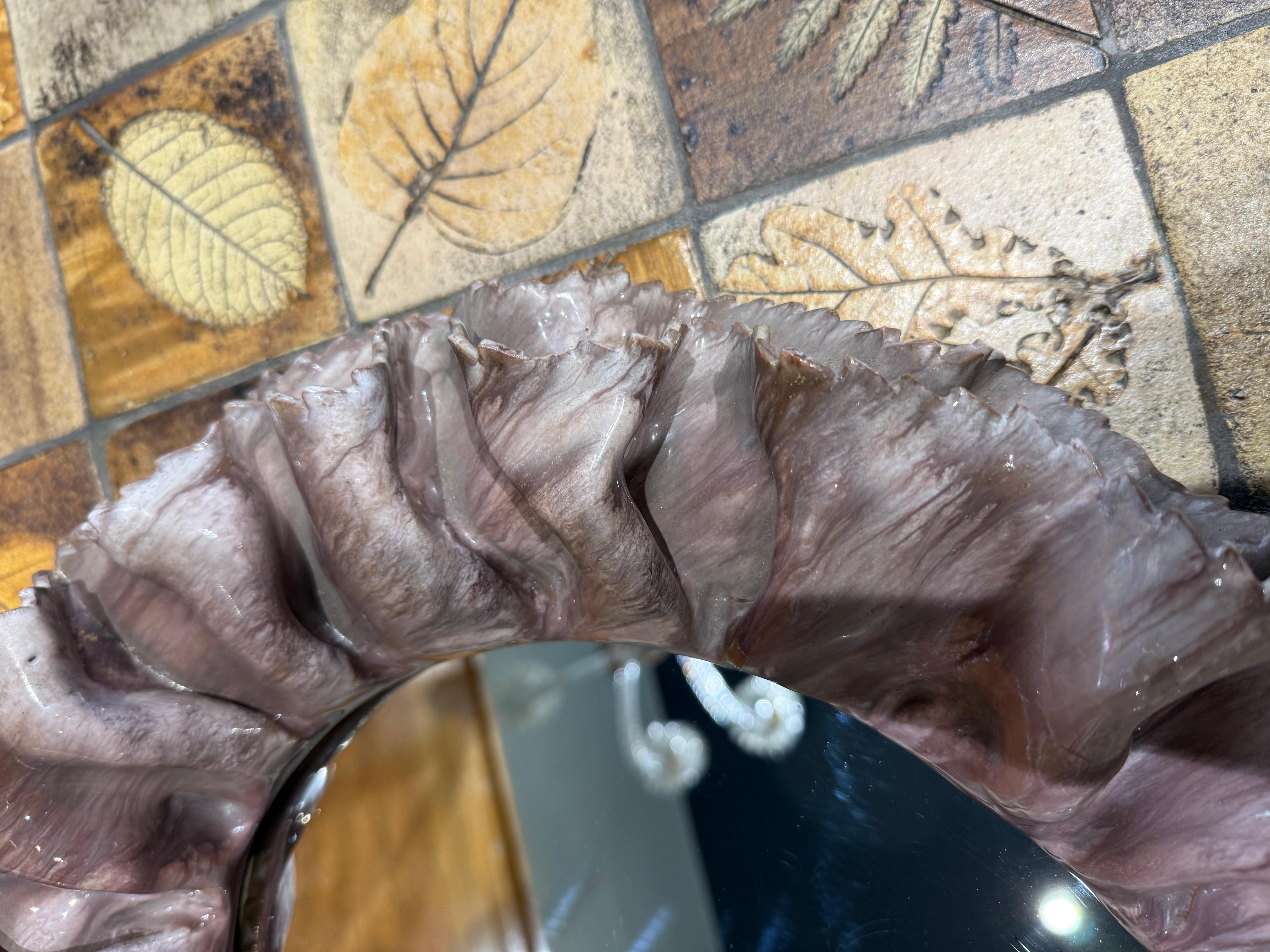 Mid-Century Modern Miroir italien en céramique F Melotti La Farnesiana circa 1950 en vente