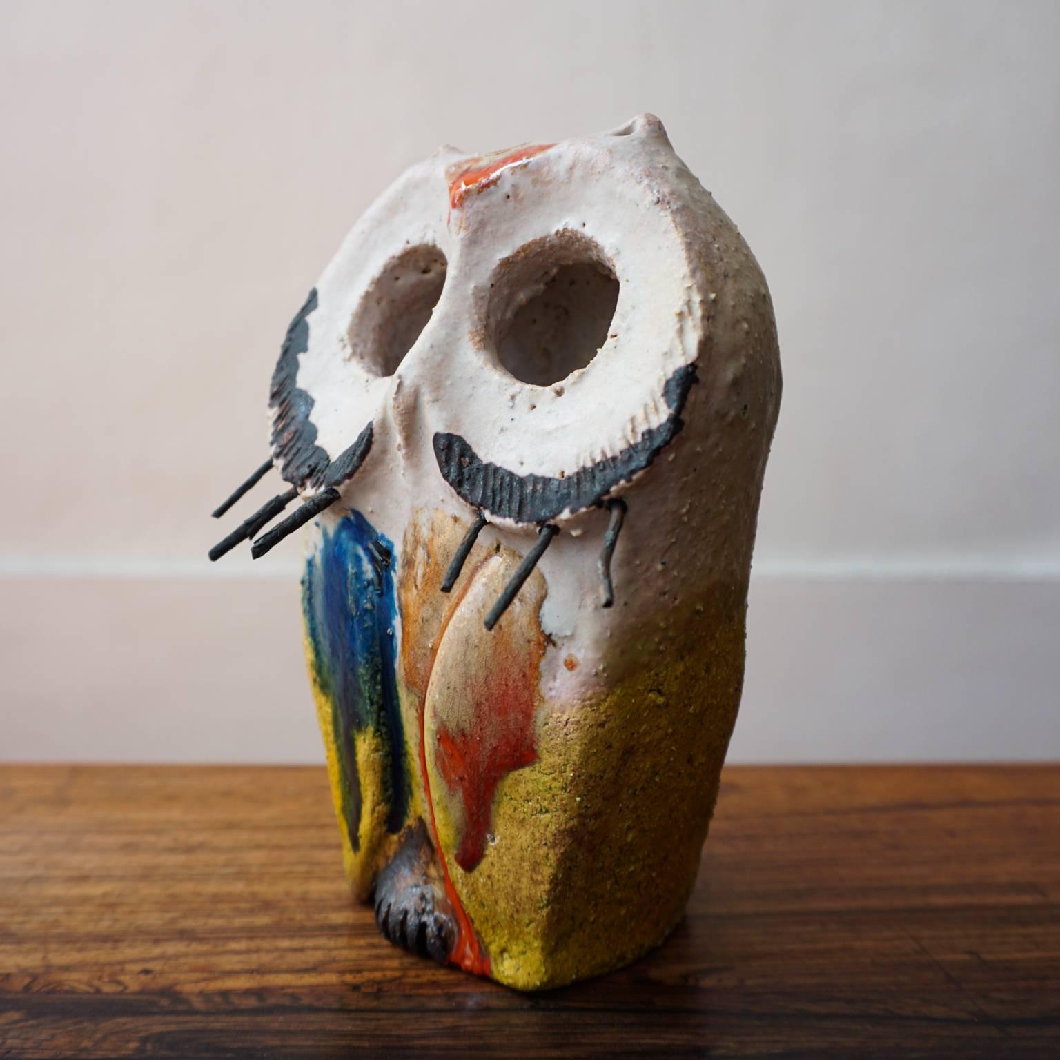 Mid-Century Modern Italian Ceramic Owl by Gli Etruschi, 1960s