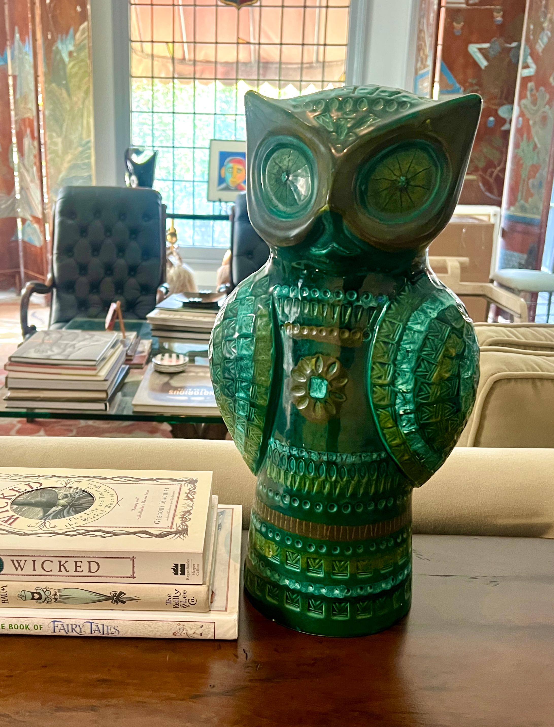 Italian Ceramic Owl in the Style of Bitossi Raymor 2