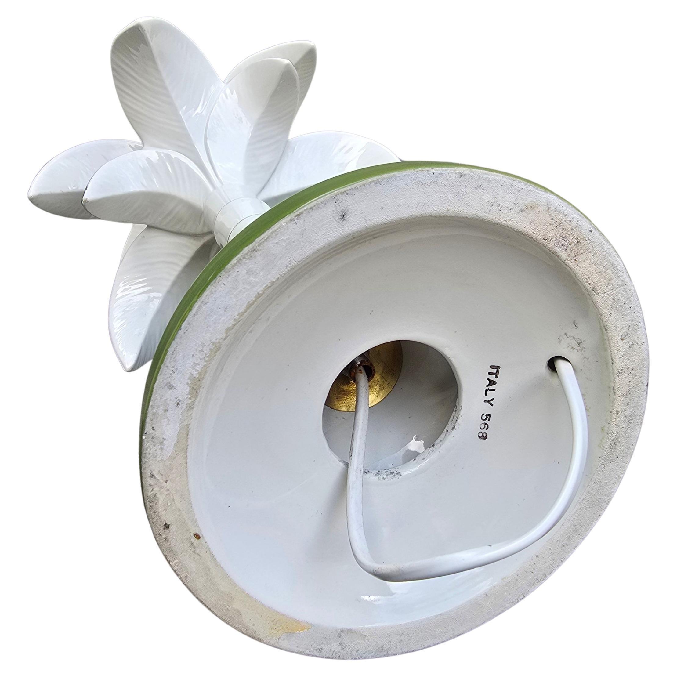 Lampada da tavolo a forma di palma in ceramica italiana In condizioni buone in vendita a Antwerp, BE