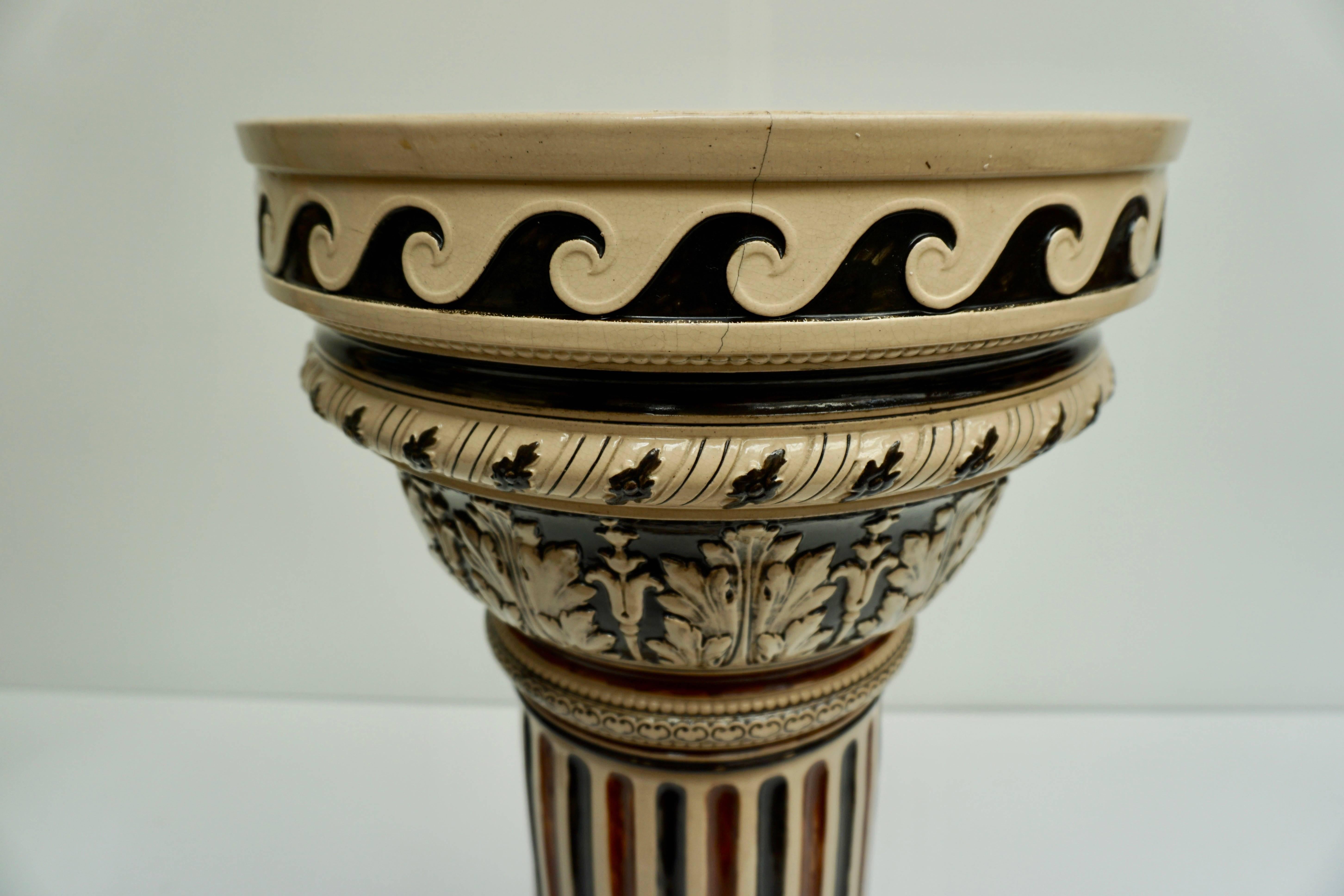 Two Italian Ceramic Pedestals or Columns For Sale 8