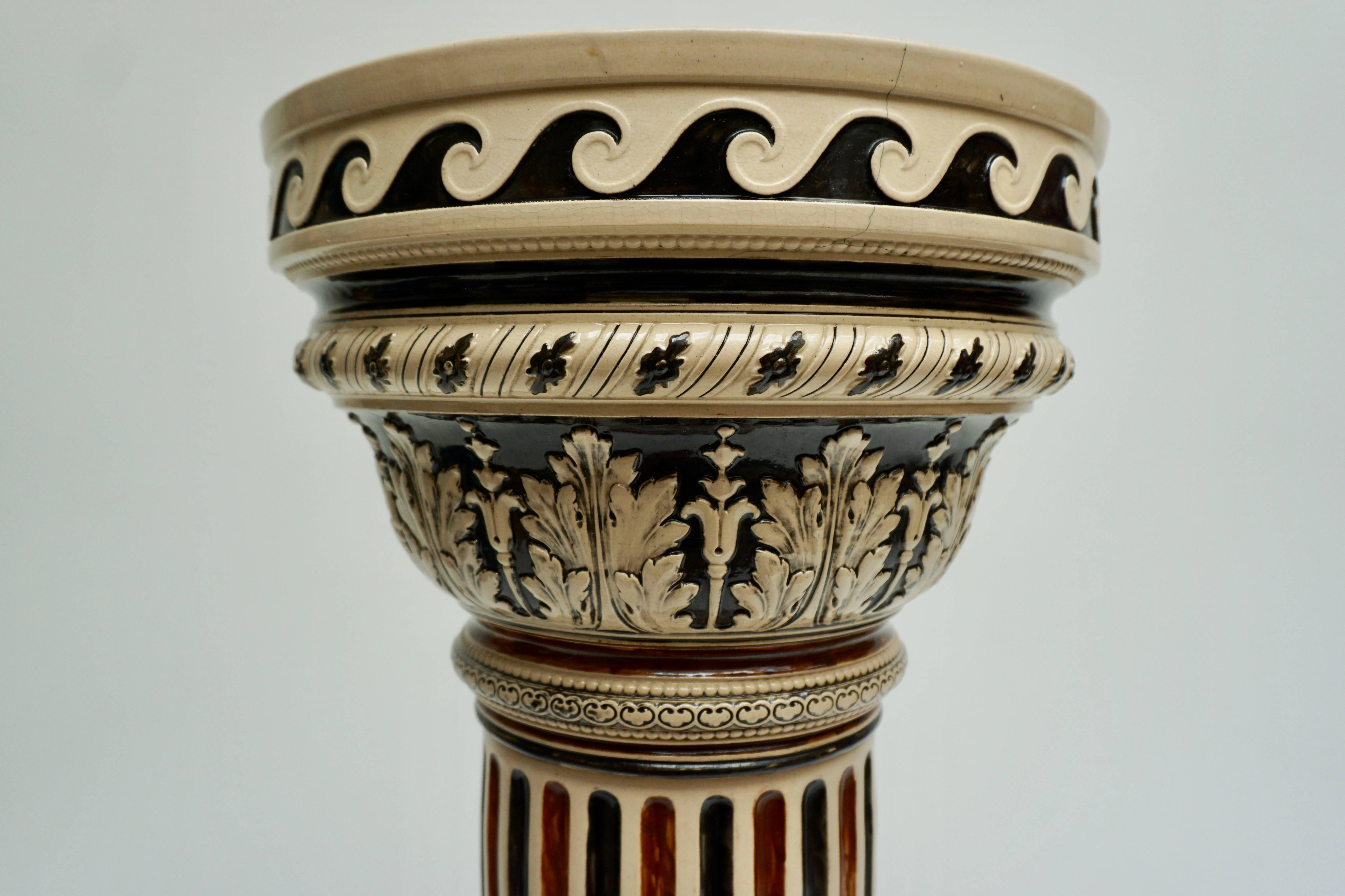 Two Italian Ceramic Pedestals or Columns For Sale 10