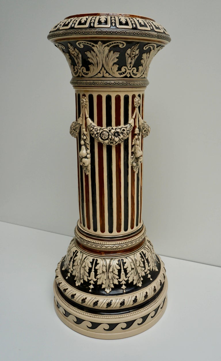 Two Italian Ceramic Pedestals or Columns For Sale at 1stDibs | ceramic ...