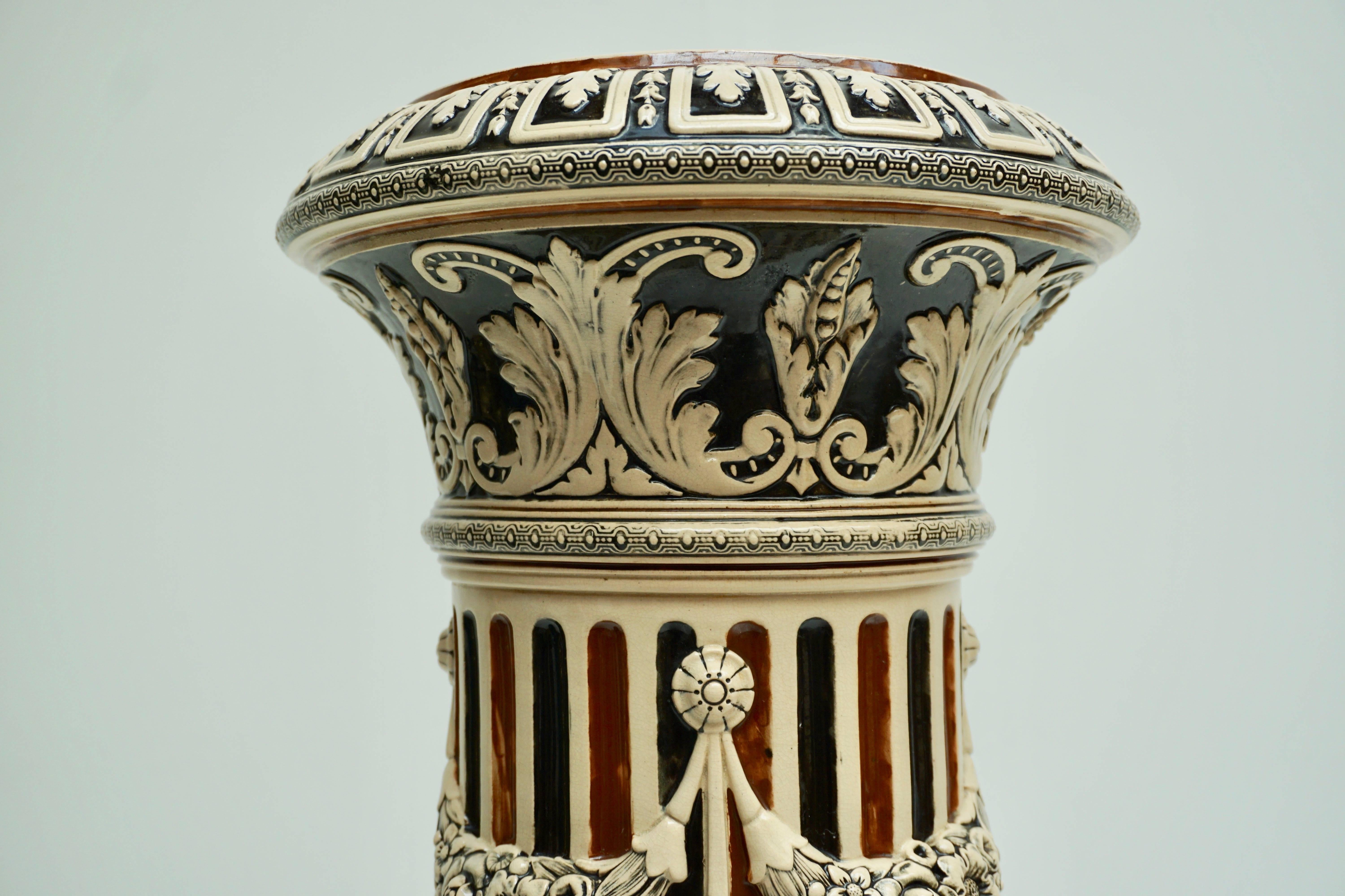 Two Italian Ceramic Pedestals or Columns For Sale 2