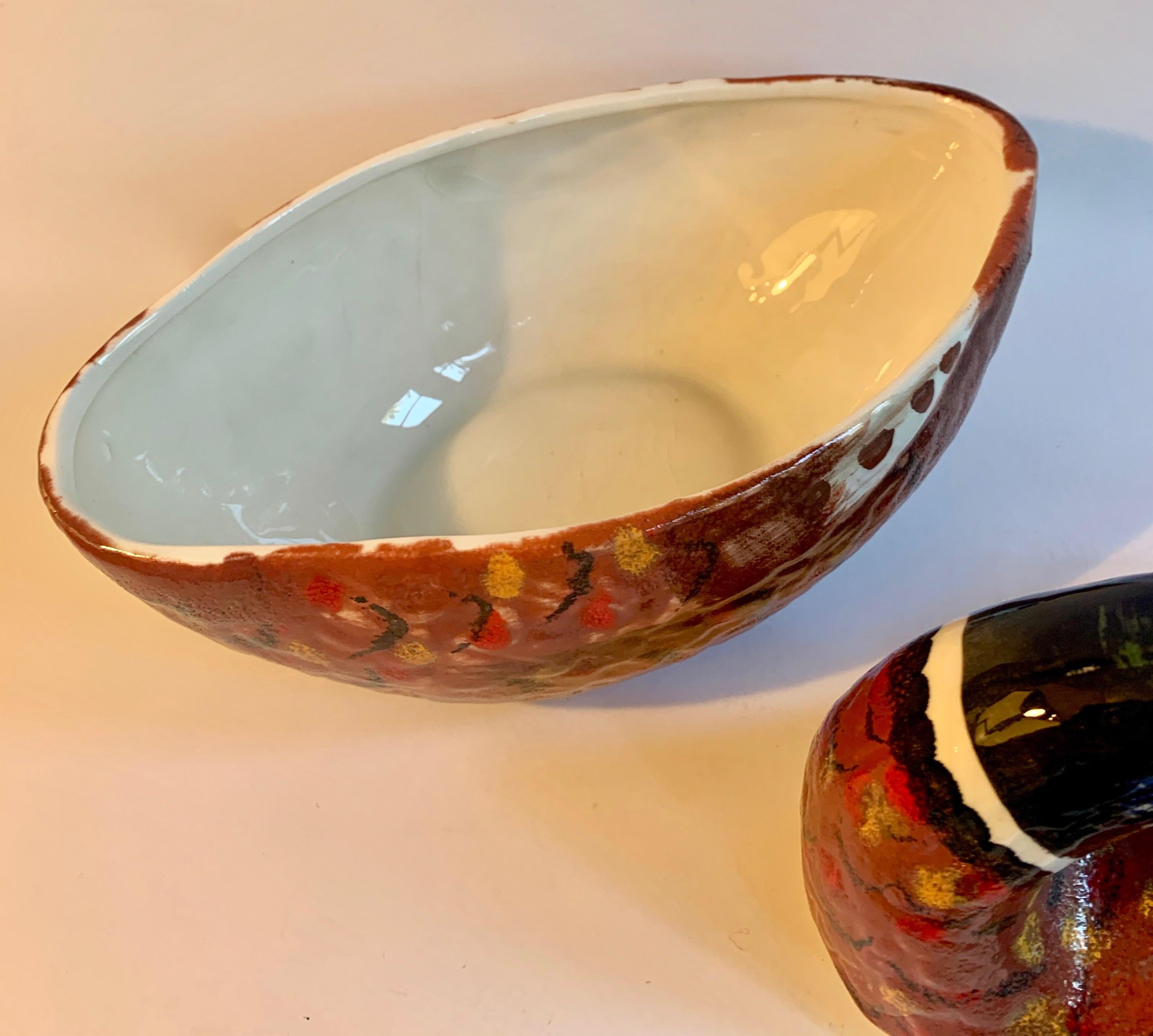Italienische Keramik-Fasanensuppenterrine mit Schöpfkelle im Angebot 4